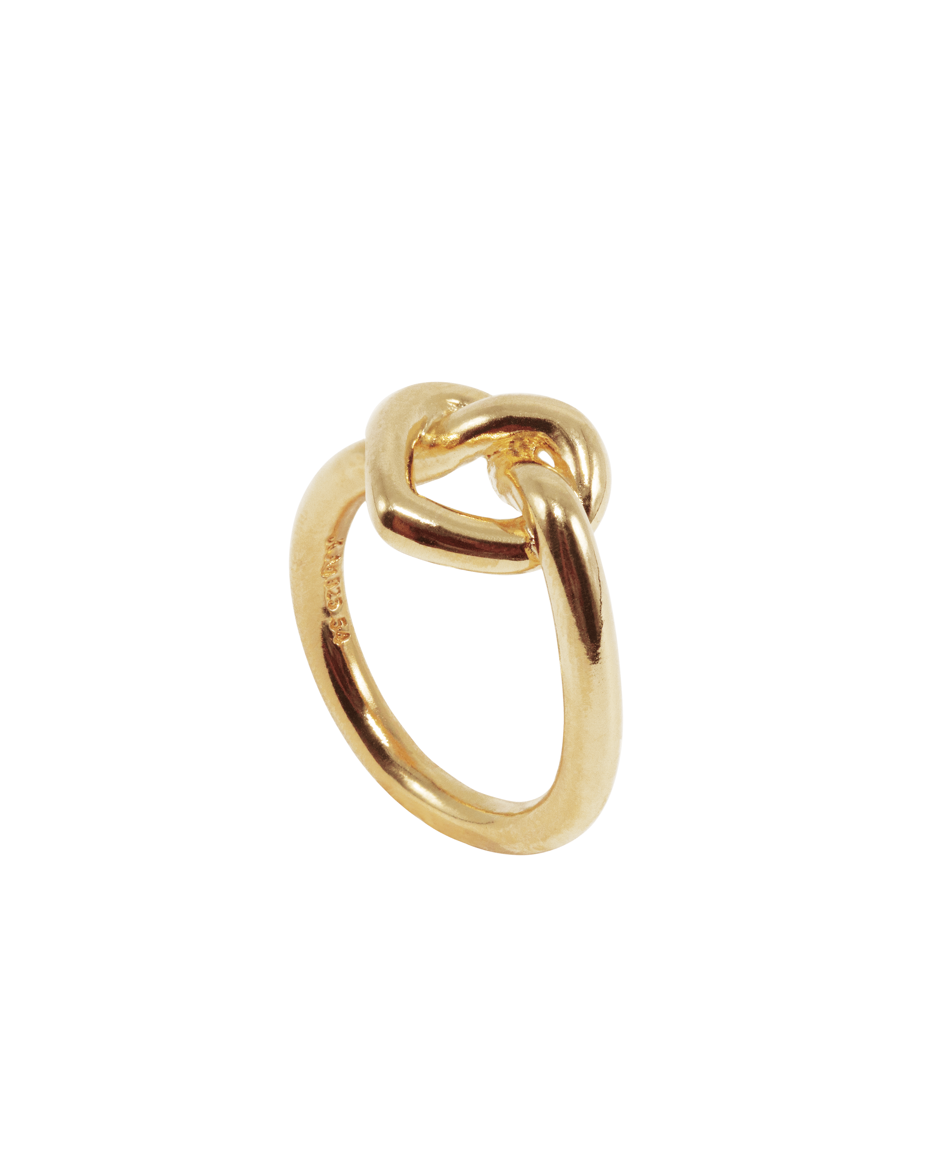 Jane Kønig Ring Big Tied Heart Ring - Forgyldt