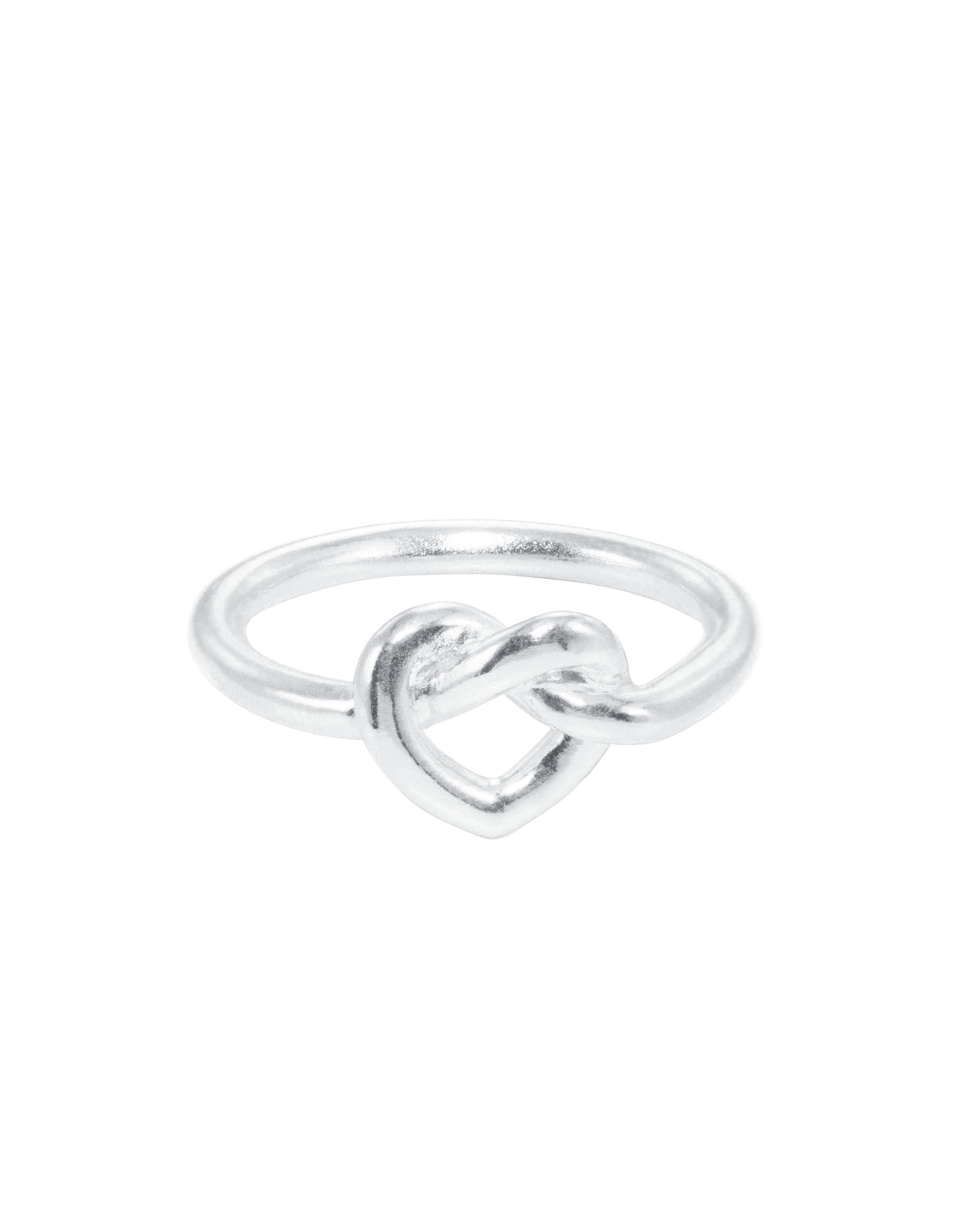 Jane Kønig Ring Big Tied Heart Ring - Sølv