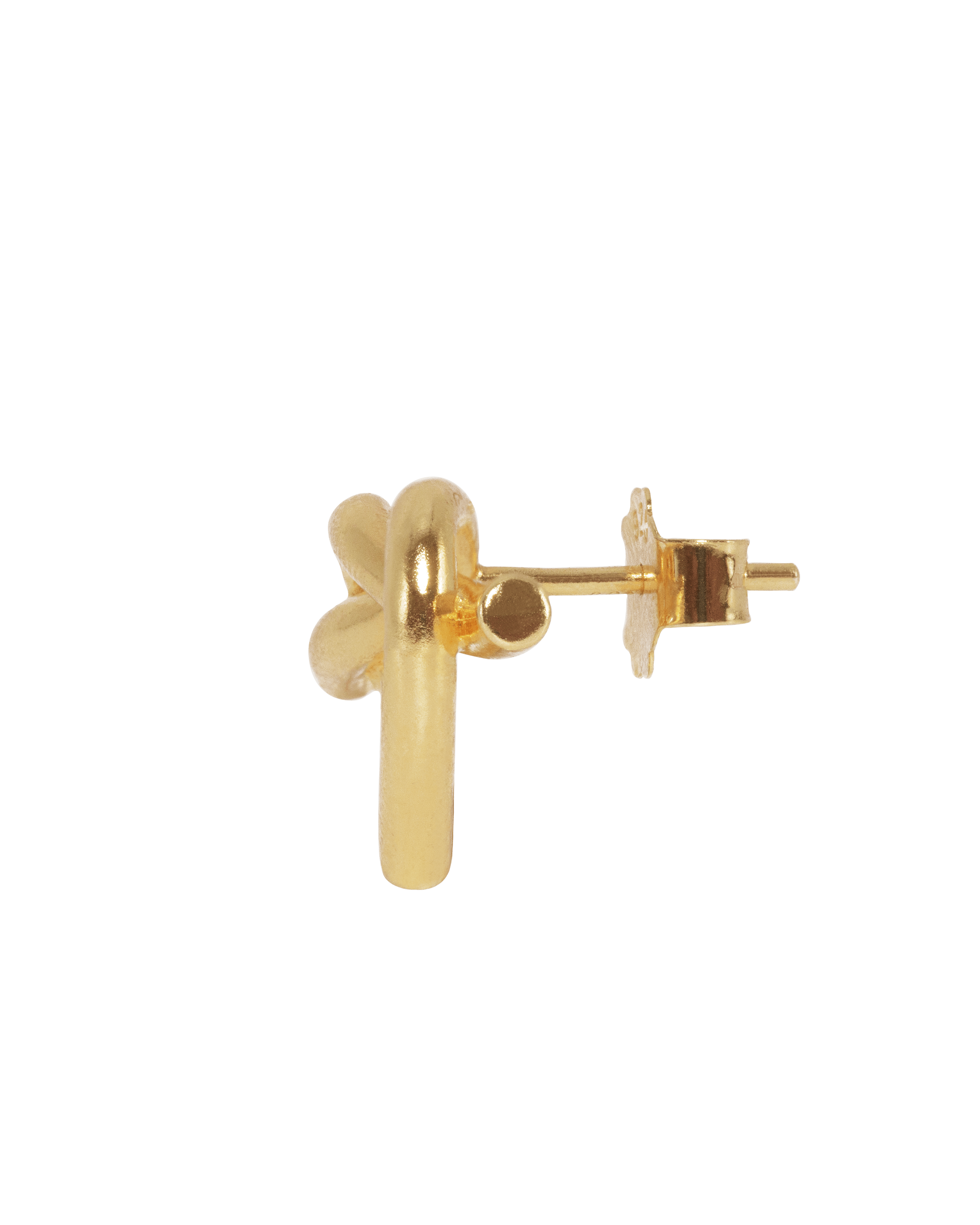 Jane Kønig Ørering Big Tied Heart Stud ørering - Forgyldt BTHS-AW25-G