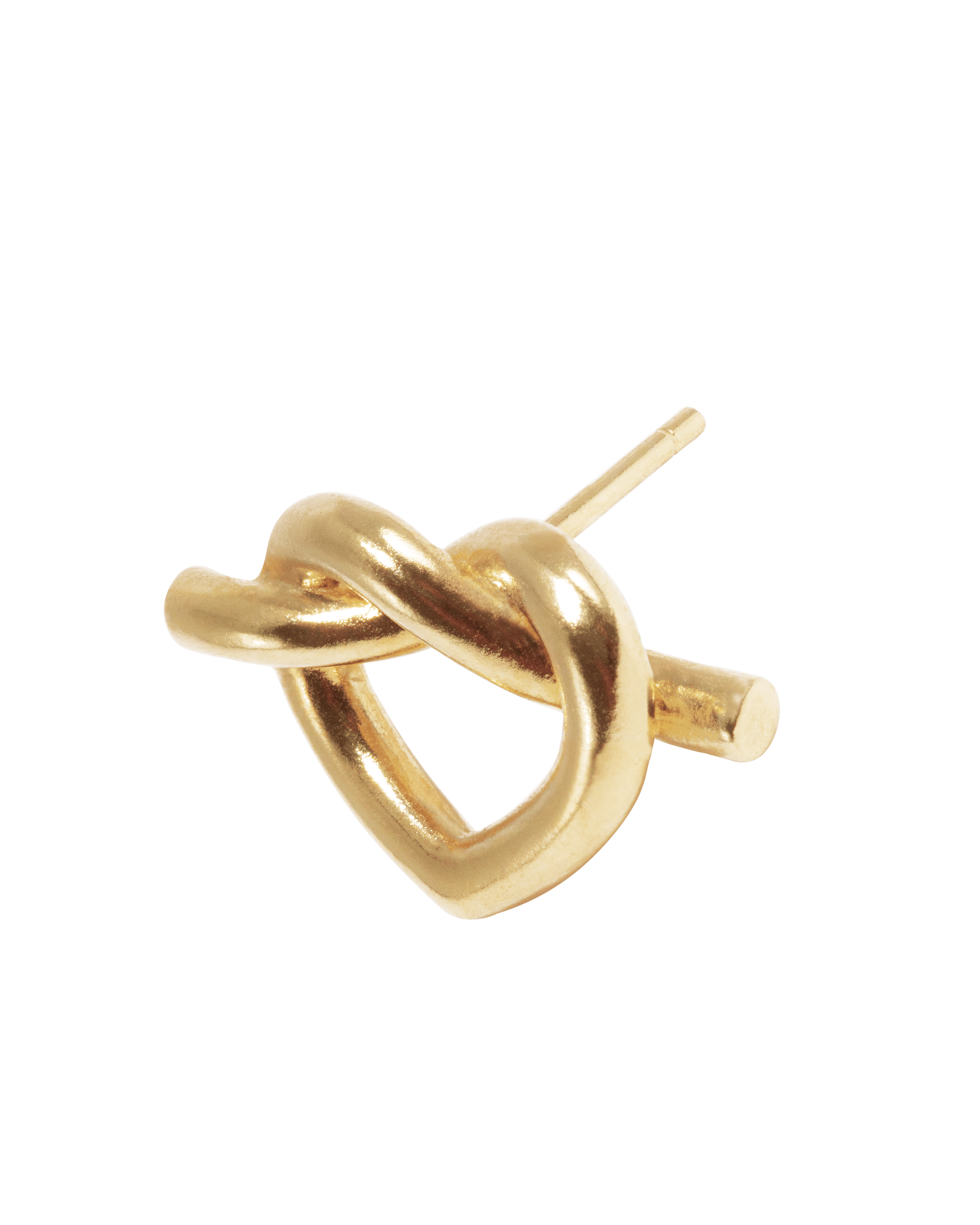 Jane Kønig Ørering Big Tied Heart Stud ørering - Forgyldt BTHS-AW25-G