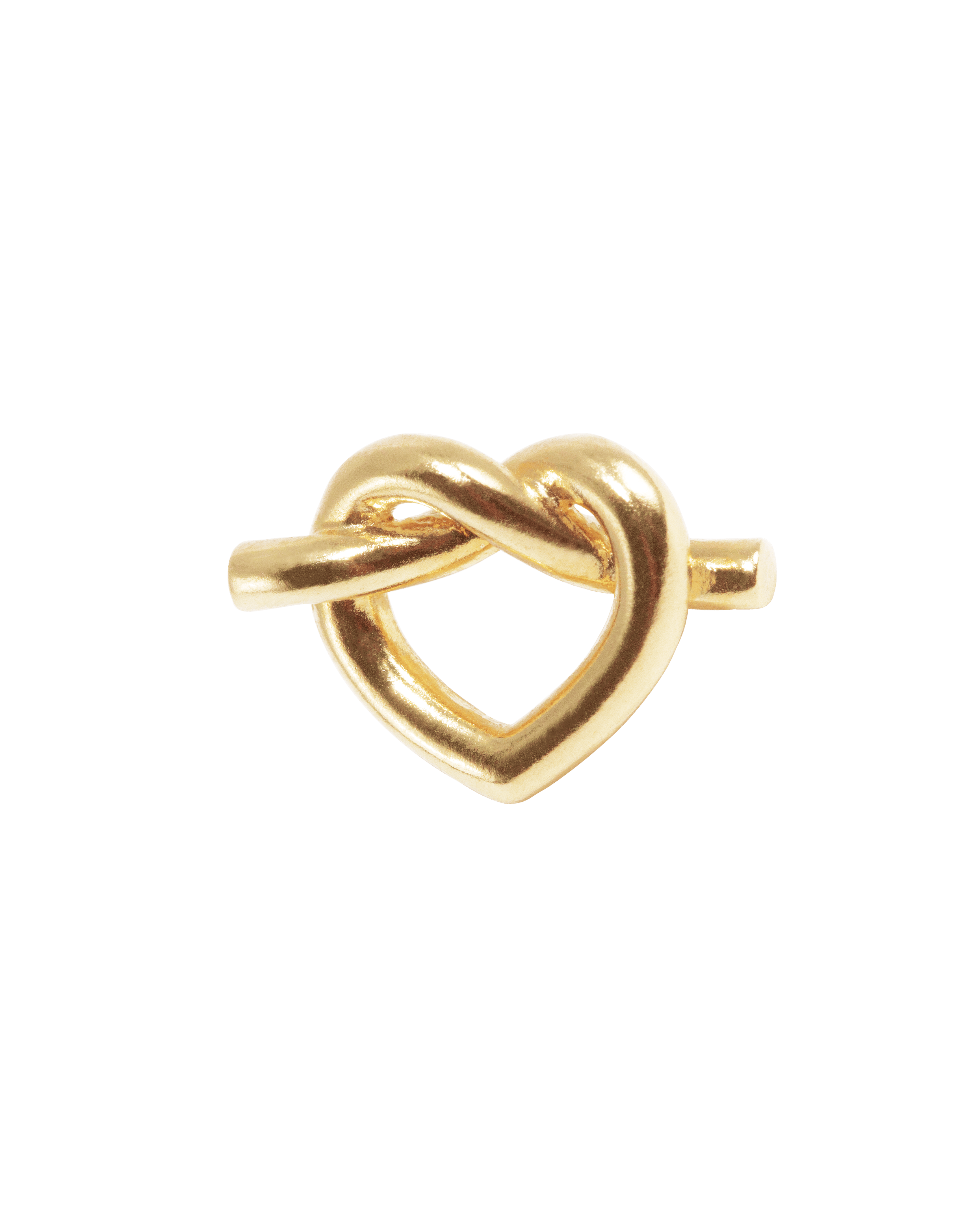 Jane Kønig Ørering Big Tied Heart Stud ørering - Forgyldt BTHS-AW25-G