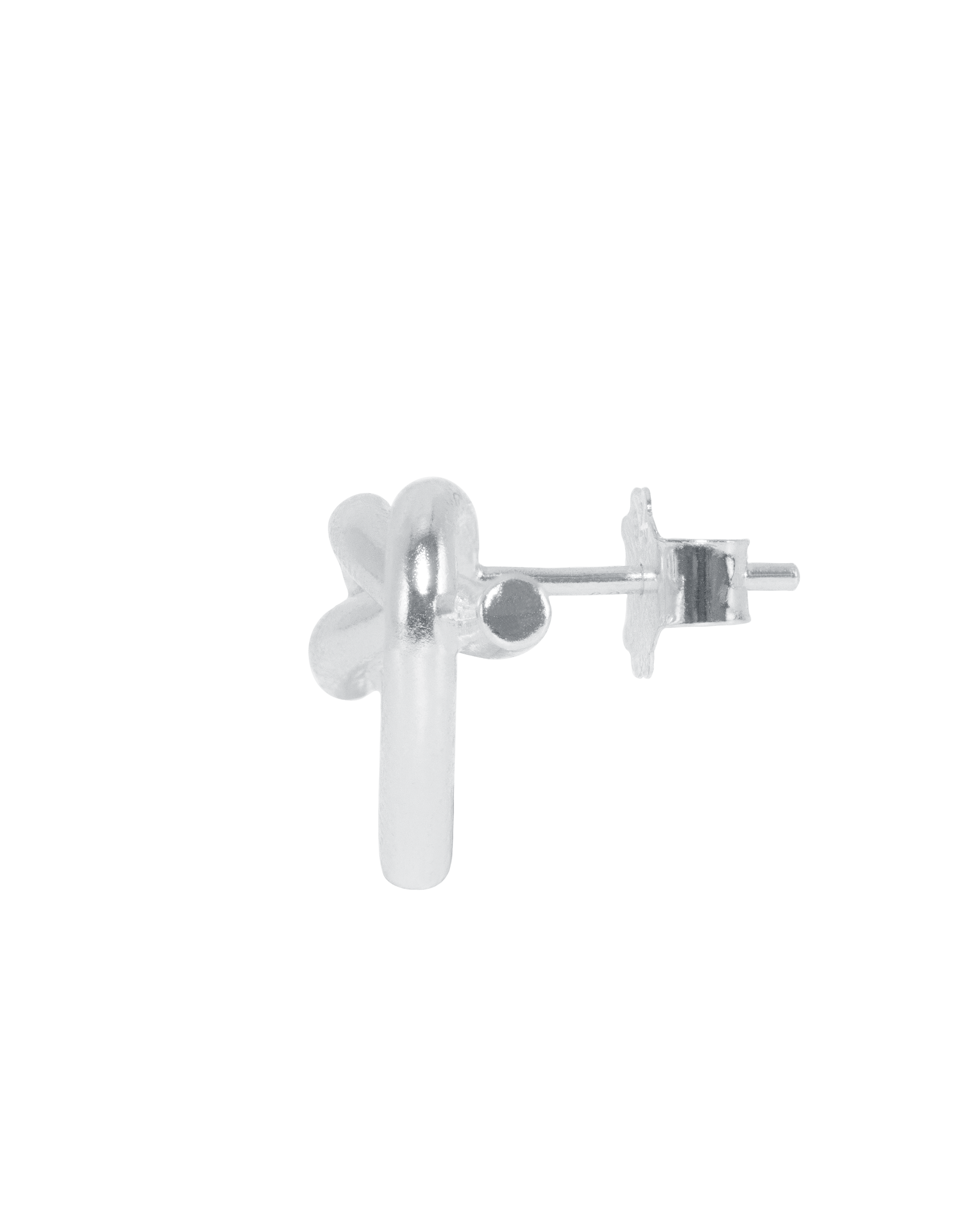 Jane Kønig Ørering Big Tied Heart Stud ørering - Sølv BTHS-AW25-S