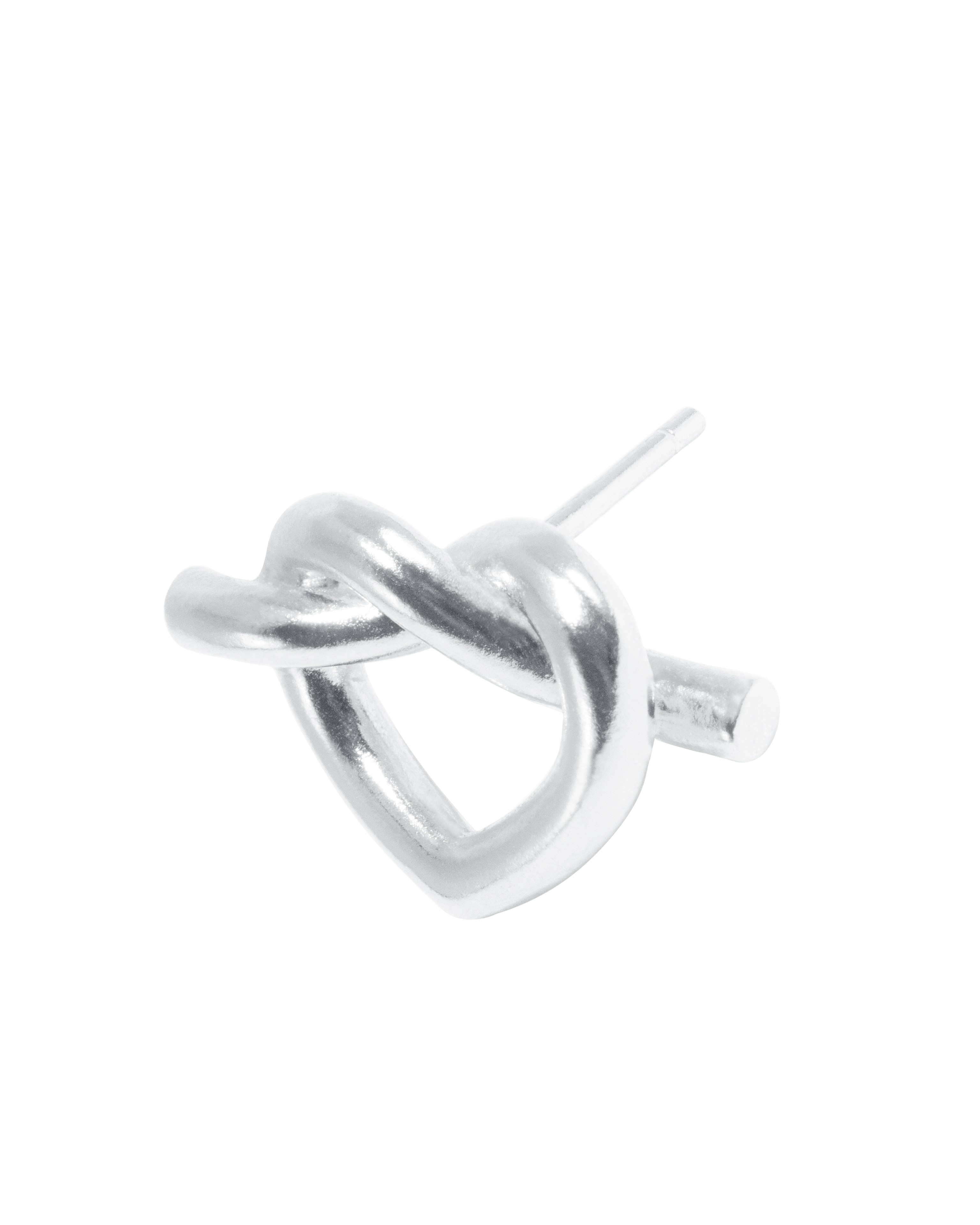 Jane Kønig Ørering Big Tied Heart Stud ørering - Sølv BTHS-AW25-S