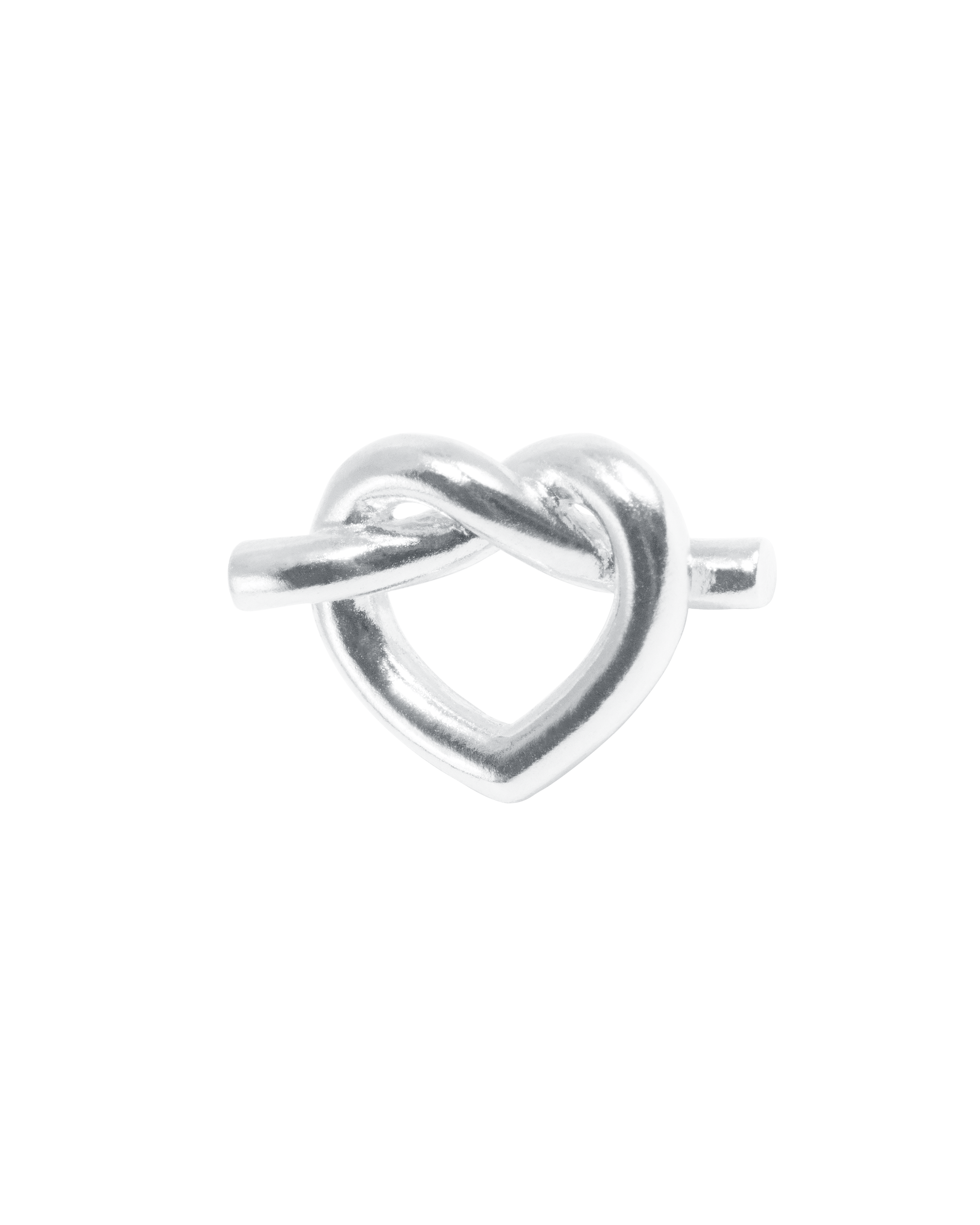 Jane Kønig Ørering Big Tied Heart Stud ørering - Sølv BTHS-AW25-S