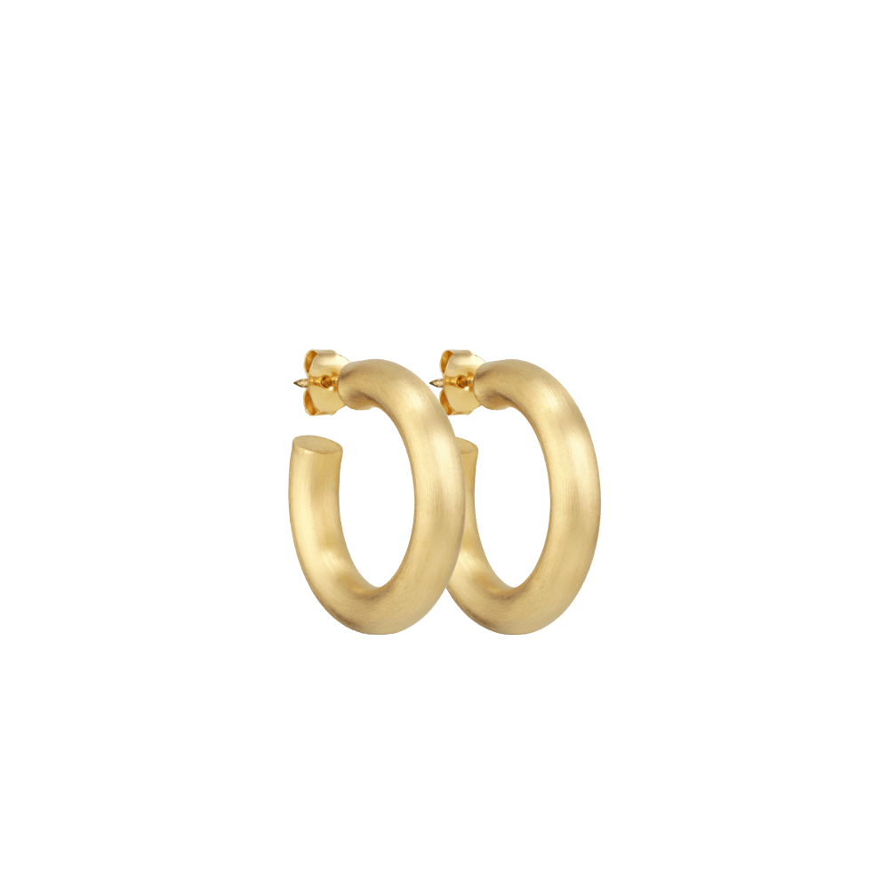 Jane Kønig Øreringe Chunky Hoops - Forgyldt