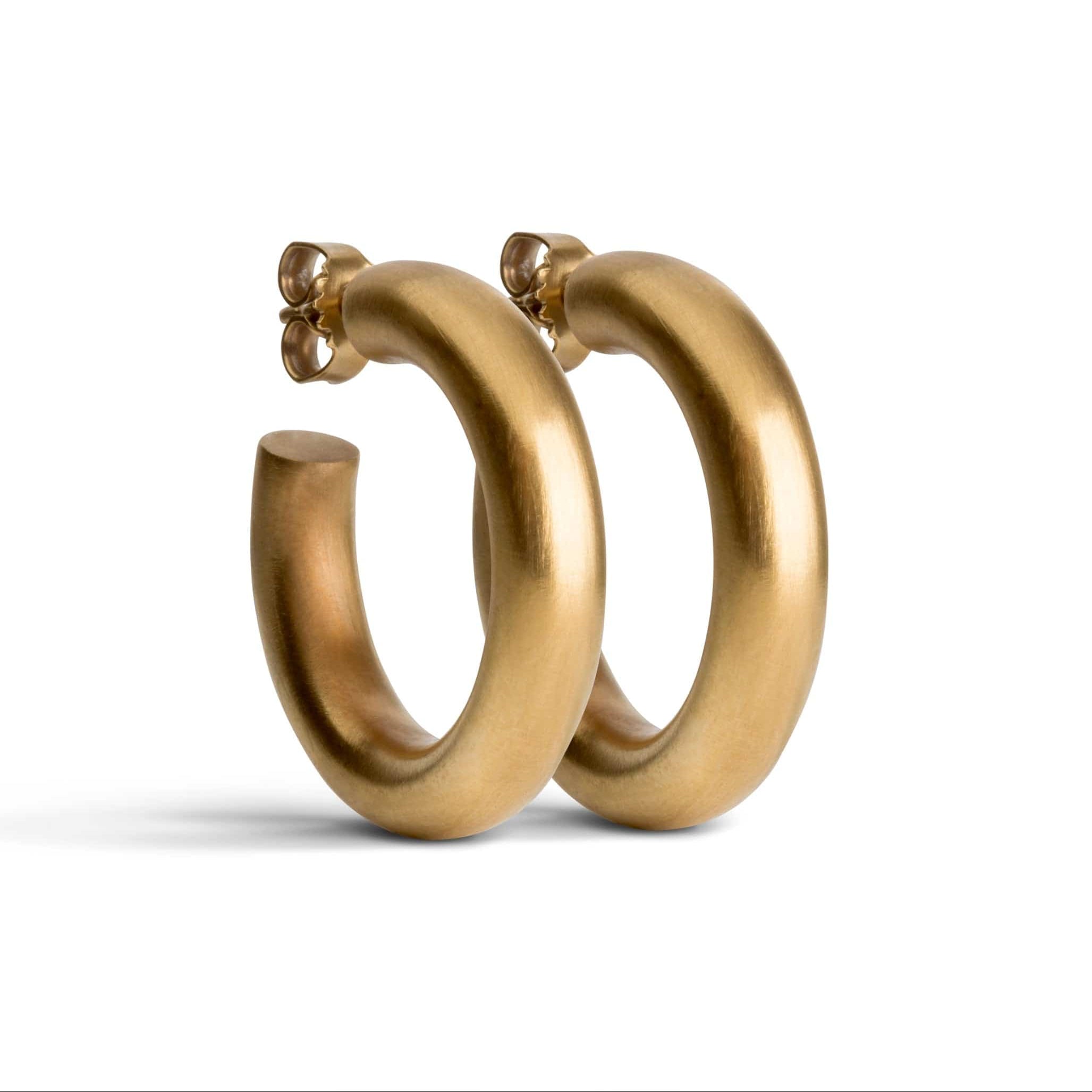 Jane Kønig Øreringe Chunky Hoops - forgyldt