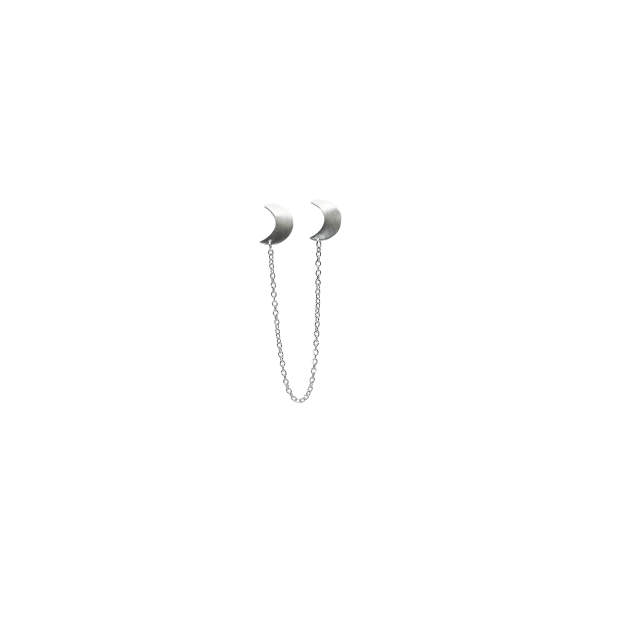 Jane Kønig Øreringe Double Half Moon 2.0 ørehænger - sølvbelagt stål PREORDER