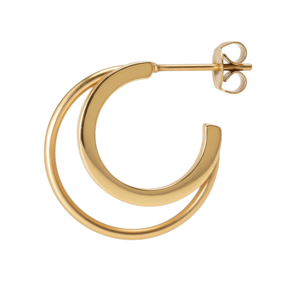 Jane Kønig Ørering Double Olympia Hoop - Forgyldt
