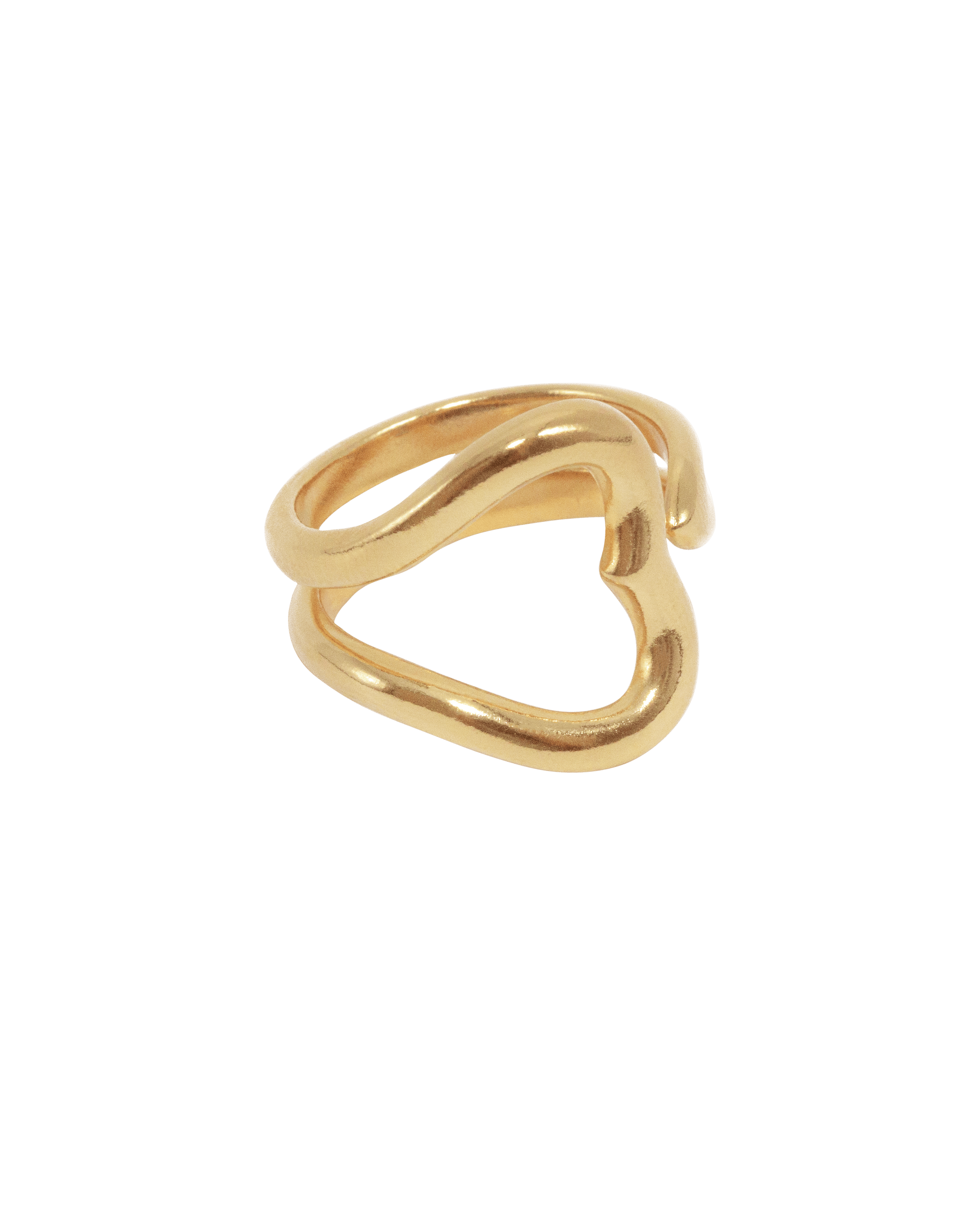 Jane Kønig Ring Open Heart Ring - Forgyldt