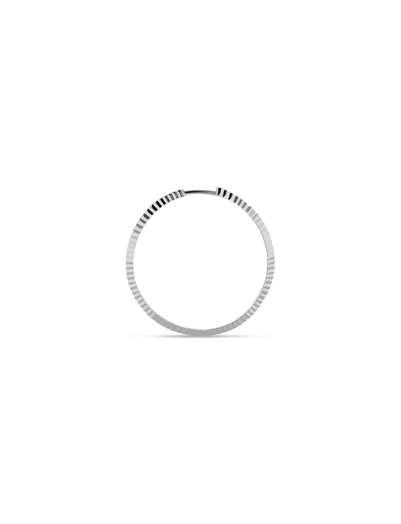 Jane Kønig Øreringe Reflection midi hoop ørering - sølv