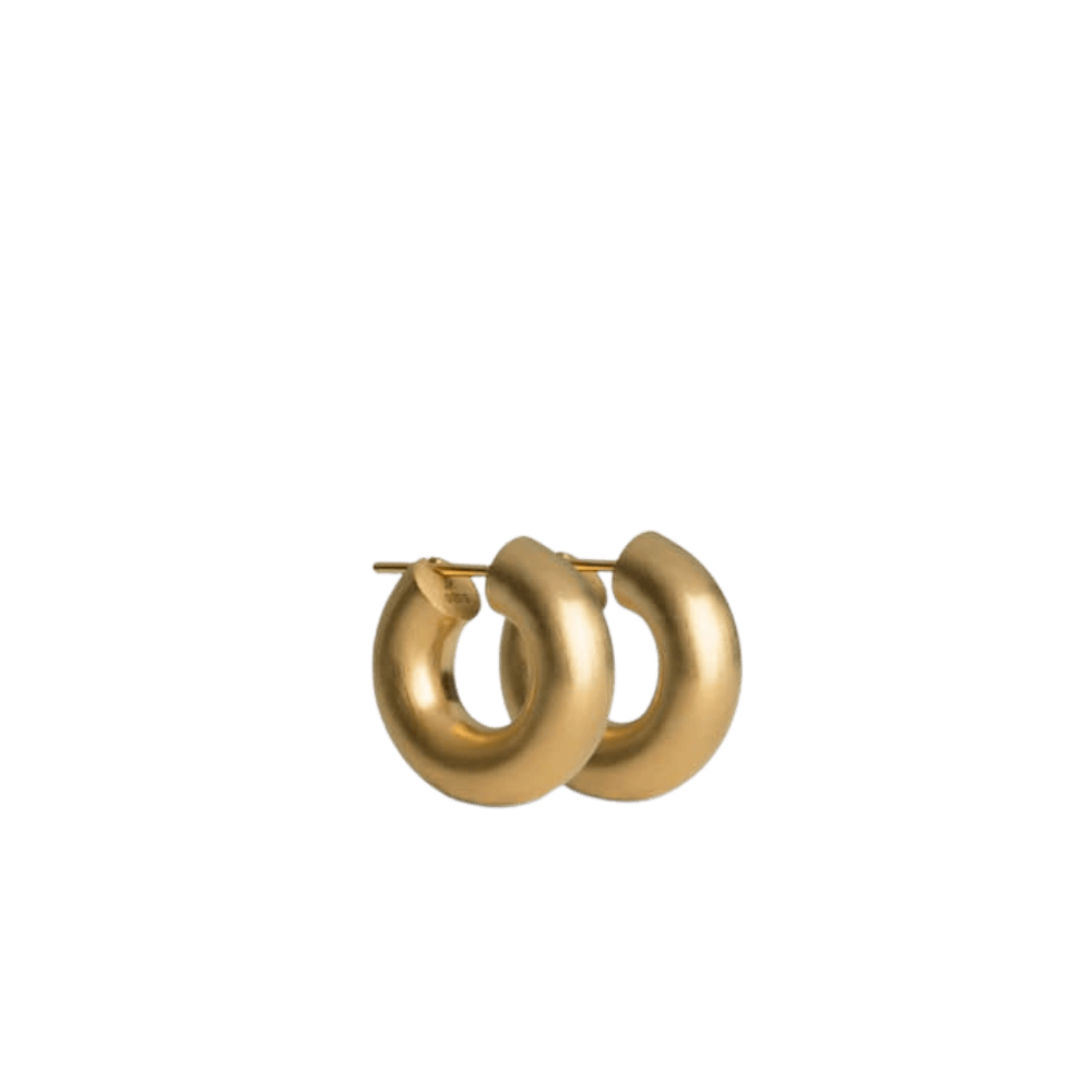 Jane Kønig Øreringe Small Chunky Hoops - Forgyldt