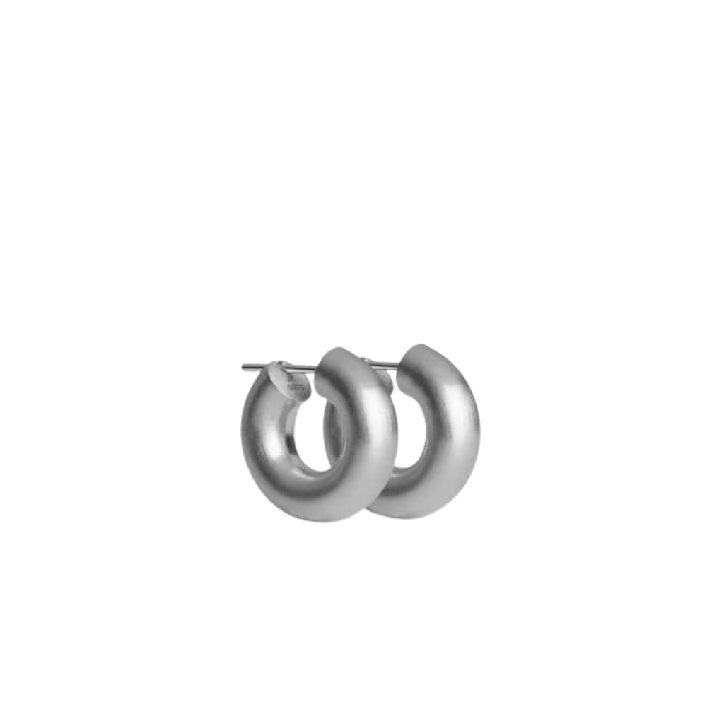 Jane Kønig Øreringe Small Chunky Hoops - Sølv