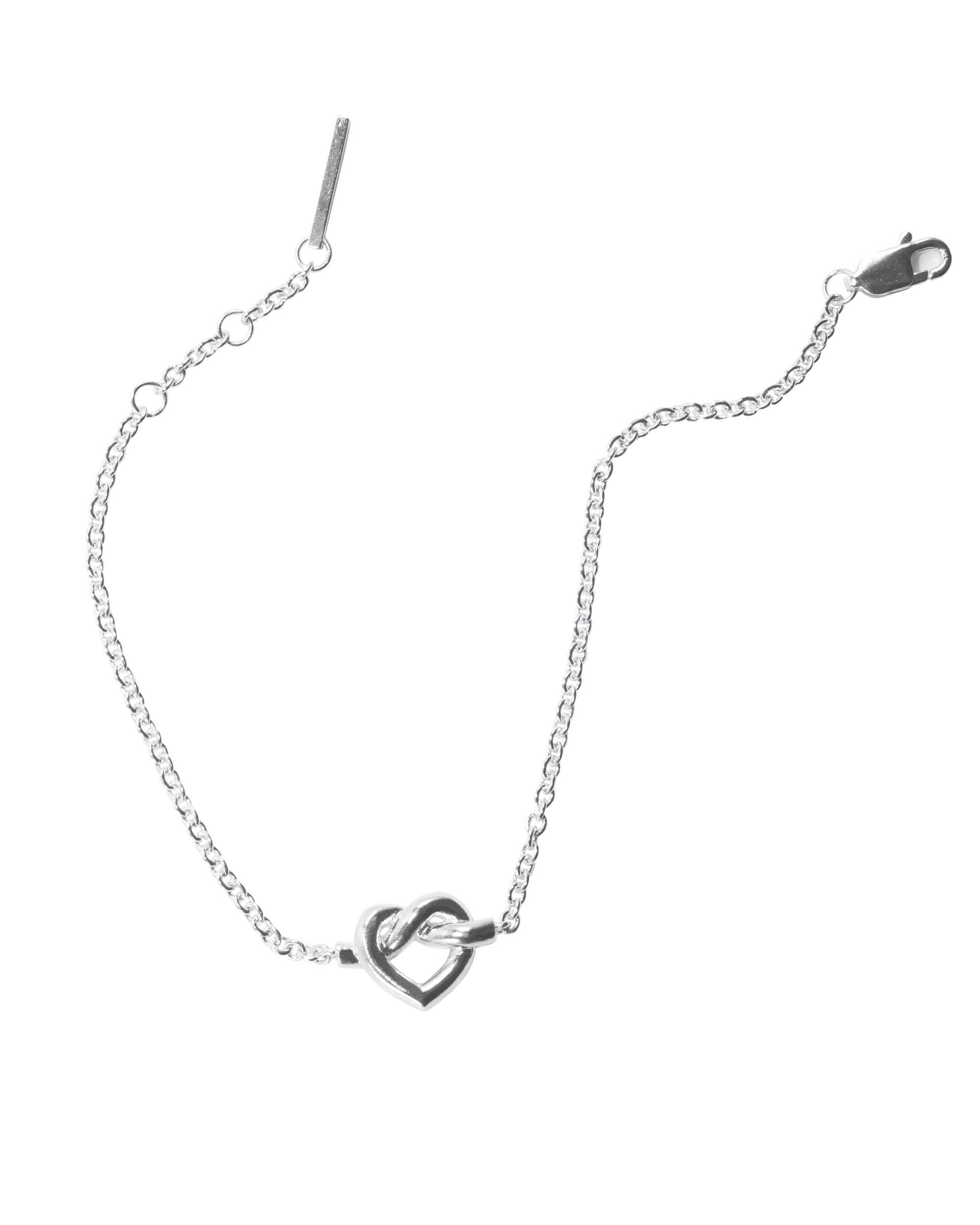 Jane Kønig Armbånd Tied heart armbånd - Sølv THB-AW25-S
