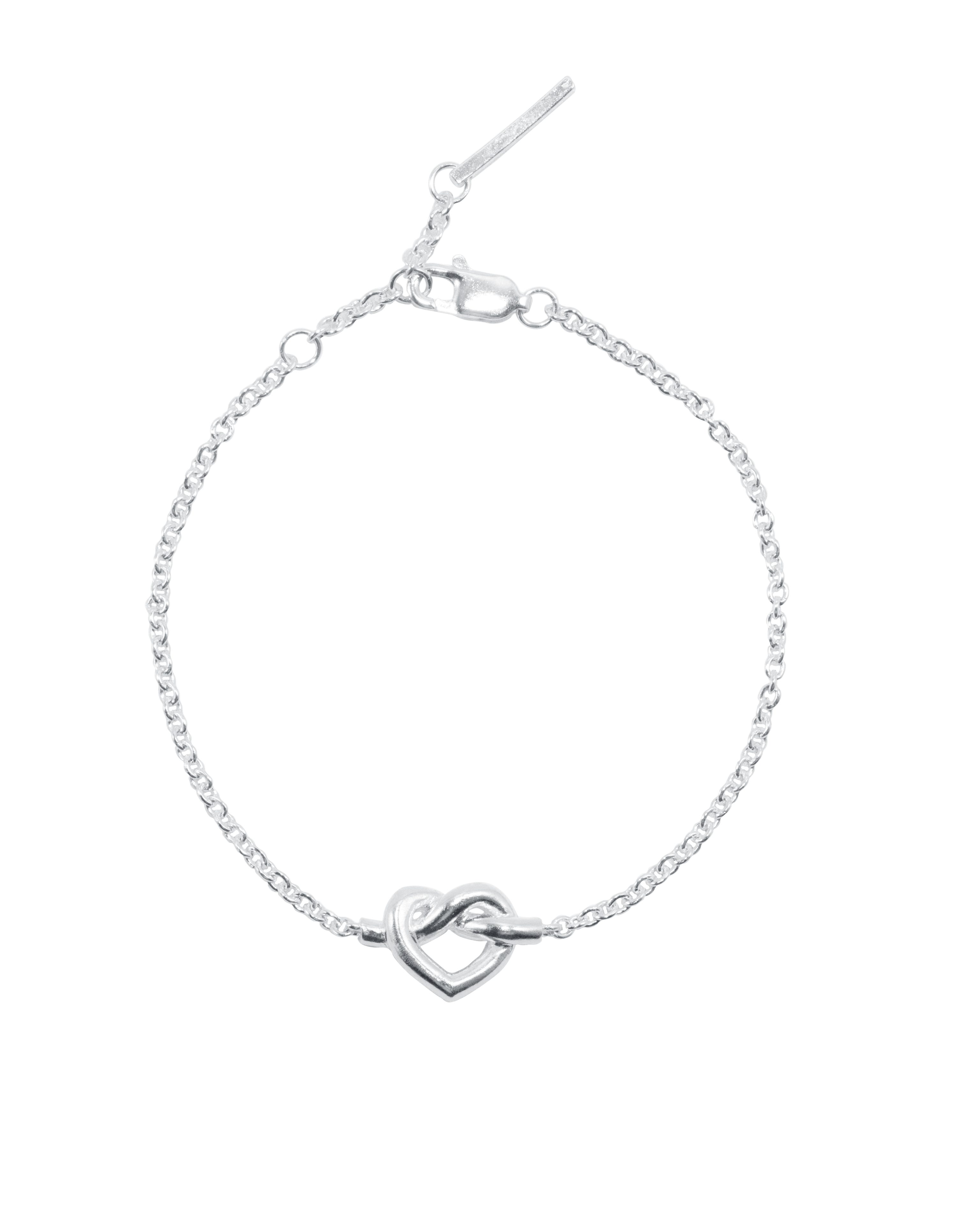 Jane Kønig Armbånd Tied heart armbånd - Sølv THB-AW25-S