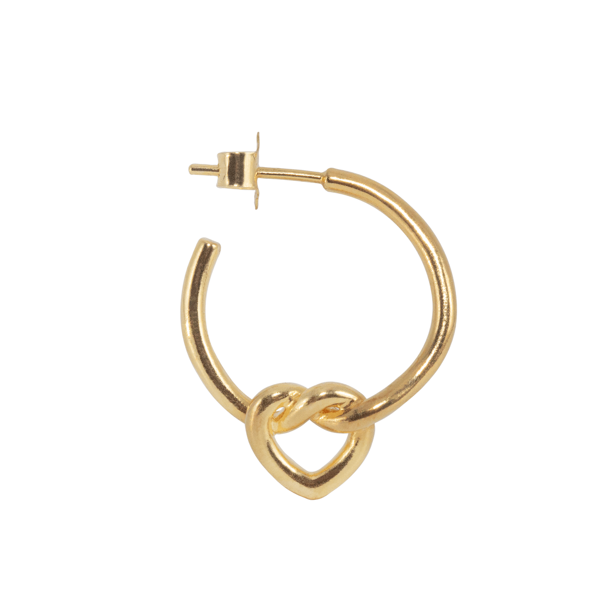 Jane Kønig Ørering Tied Heart Hoop - Forgyldt THH-AW25-G