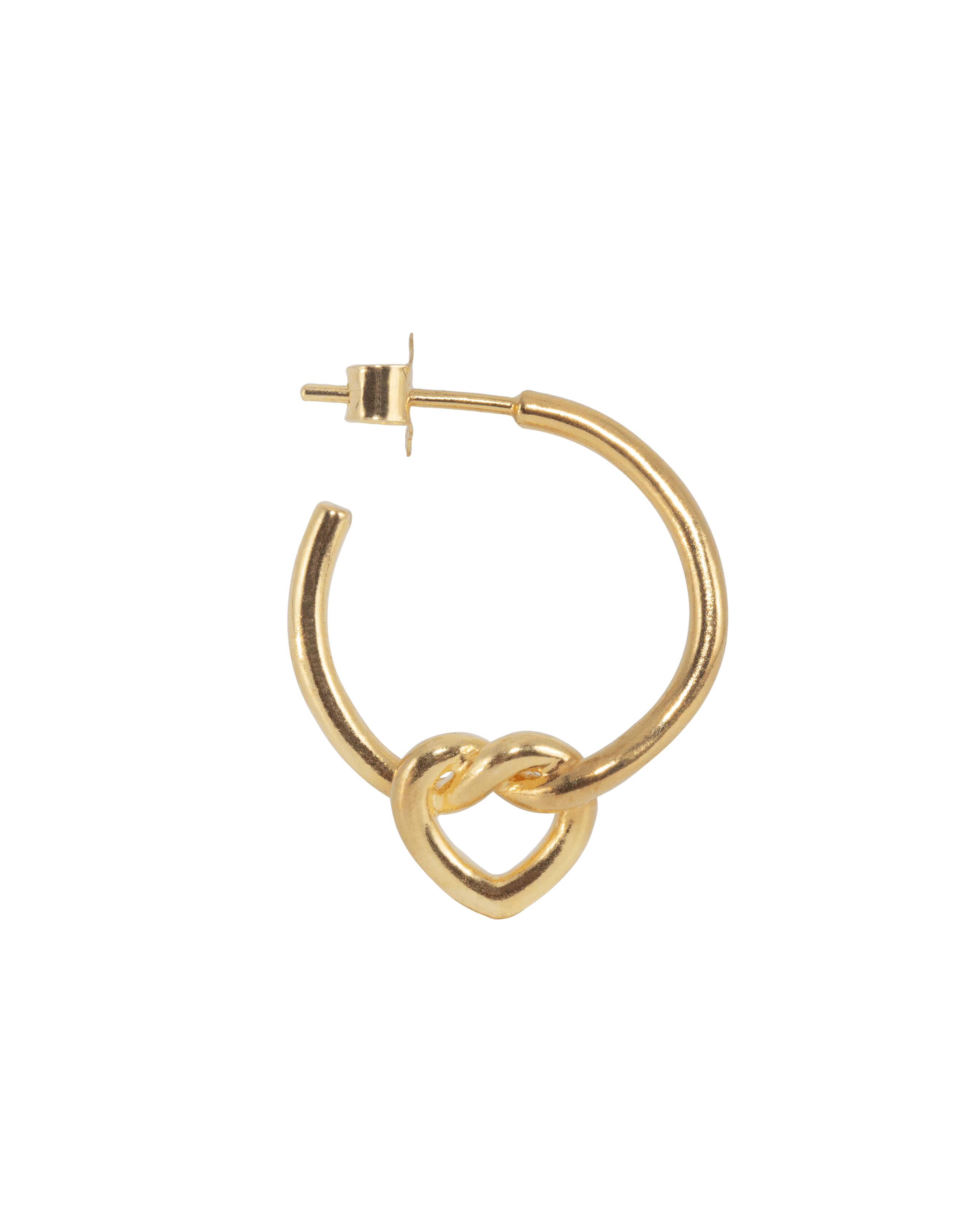 Jane Kønig Ørering Tied Heart Hoop - Forgyldt THH-AW25-G
