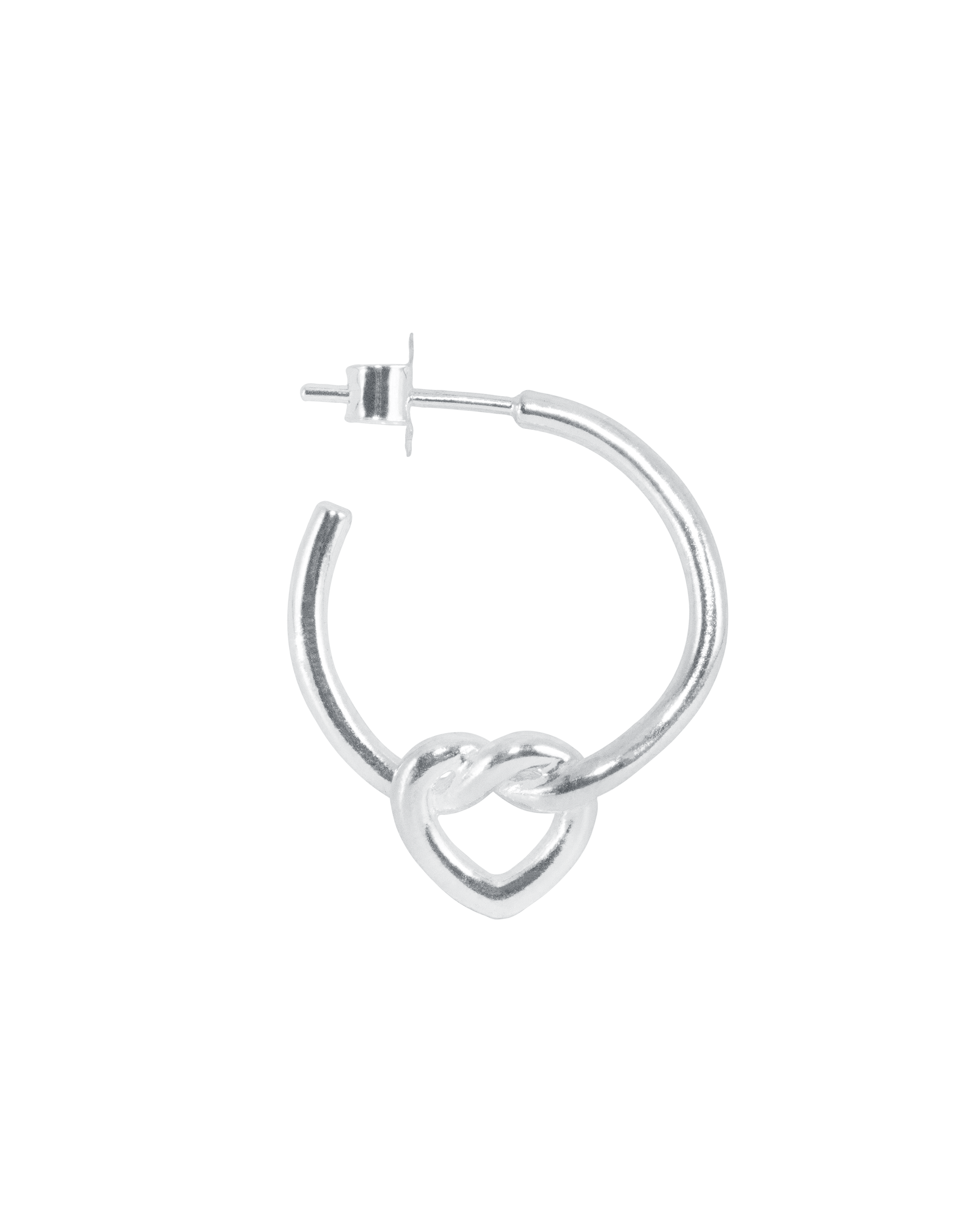 Jane Kønig Ørering Tied Heart Hoop - Sølv THH-AW25-S