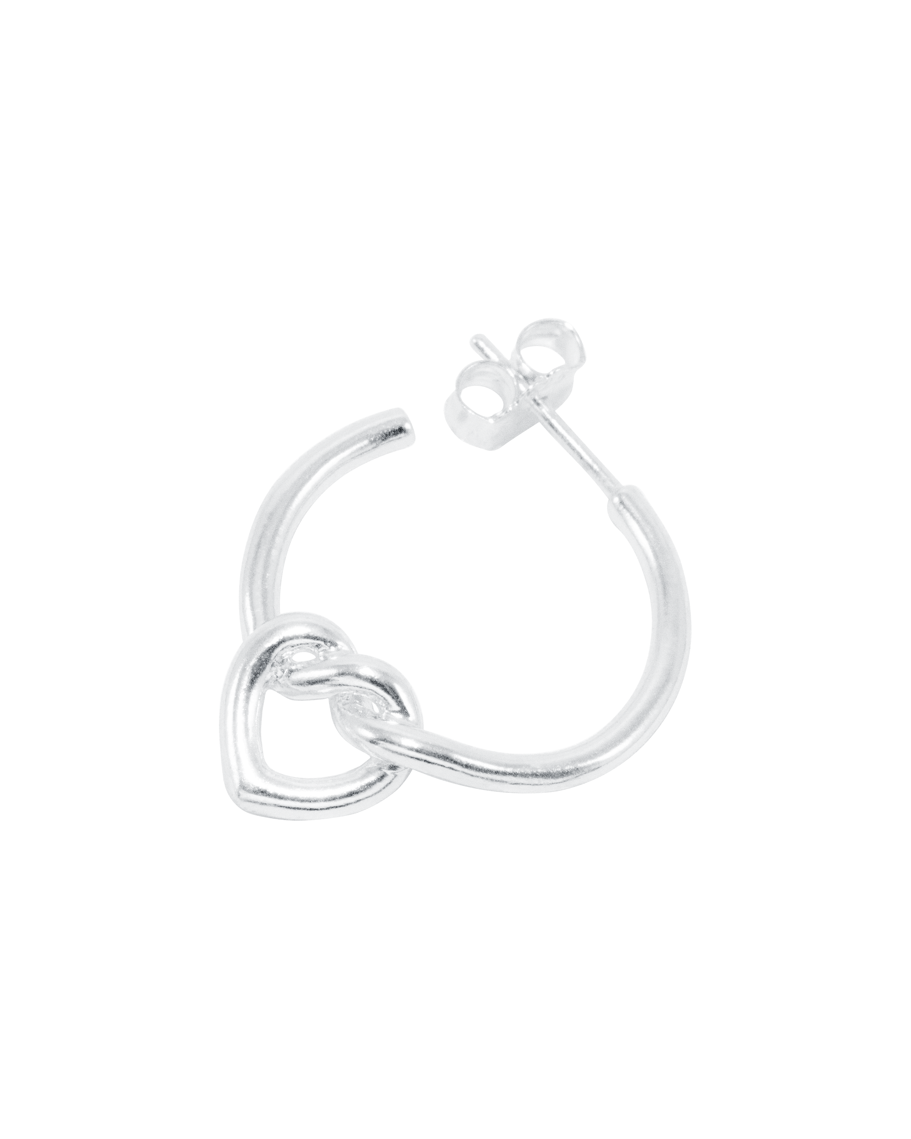 Jane Kønig Ørering Tied Heart Hoop - Sølv THH-AW25-S