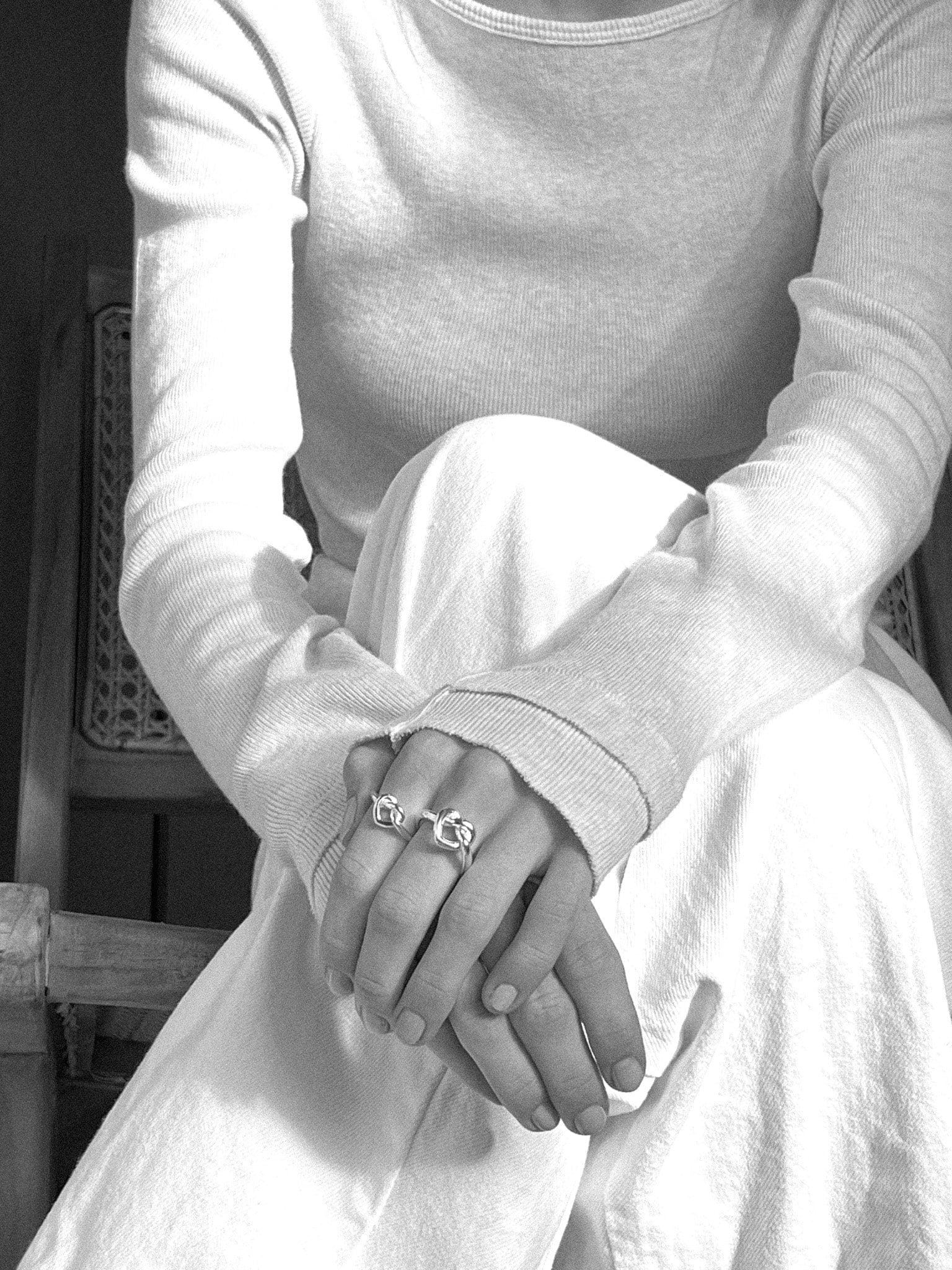 Jane Kønig Ring Tied Heart Ring - Forgyldt