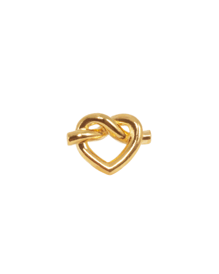 Jane Kønig Ørering Tied Heart Stud ørering - Forgyldt THS-AW25-G