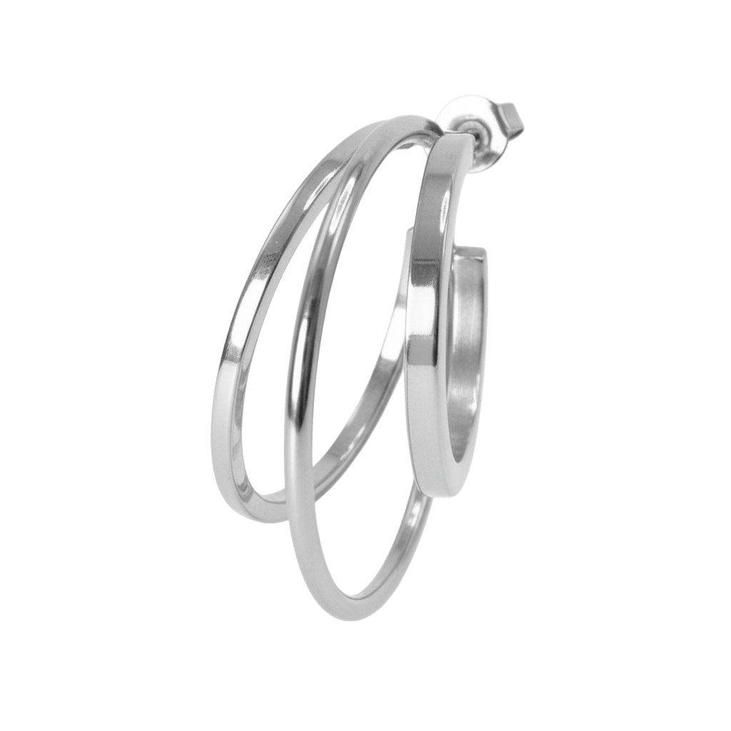 Jane Kønig Ørering Tripple Olympia Hoop - Sølv