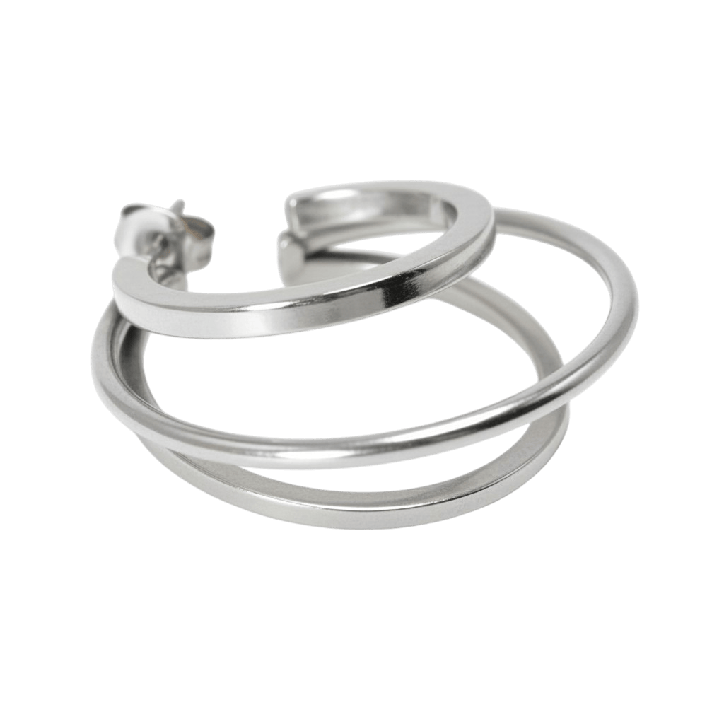 Jane Kønig Ørering Tripple Olympia Hoop - Sølv