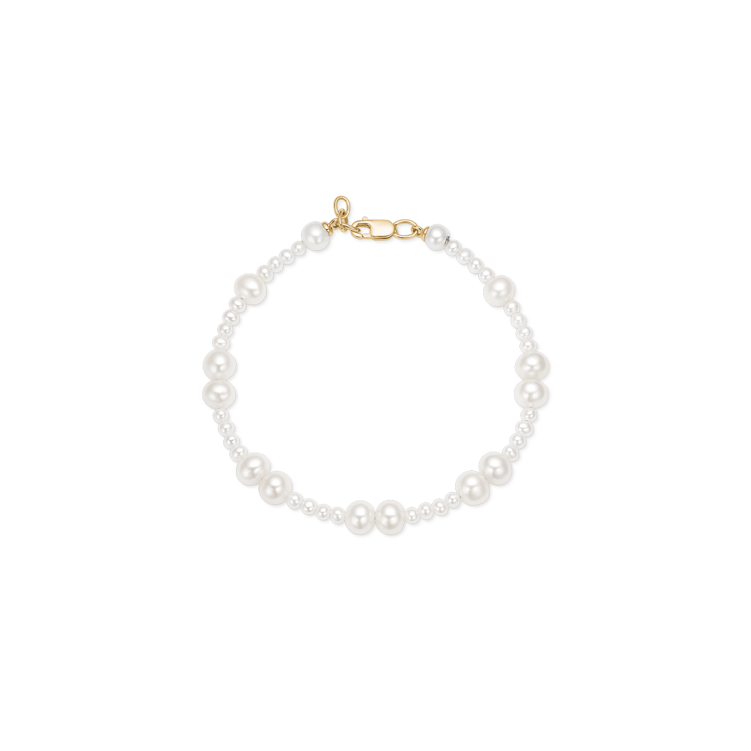 Julie Sandlau Armbånd Eden Armbånd med hvide perler 14K YG14-BR315XS/S
