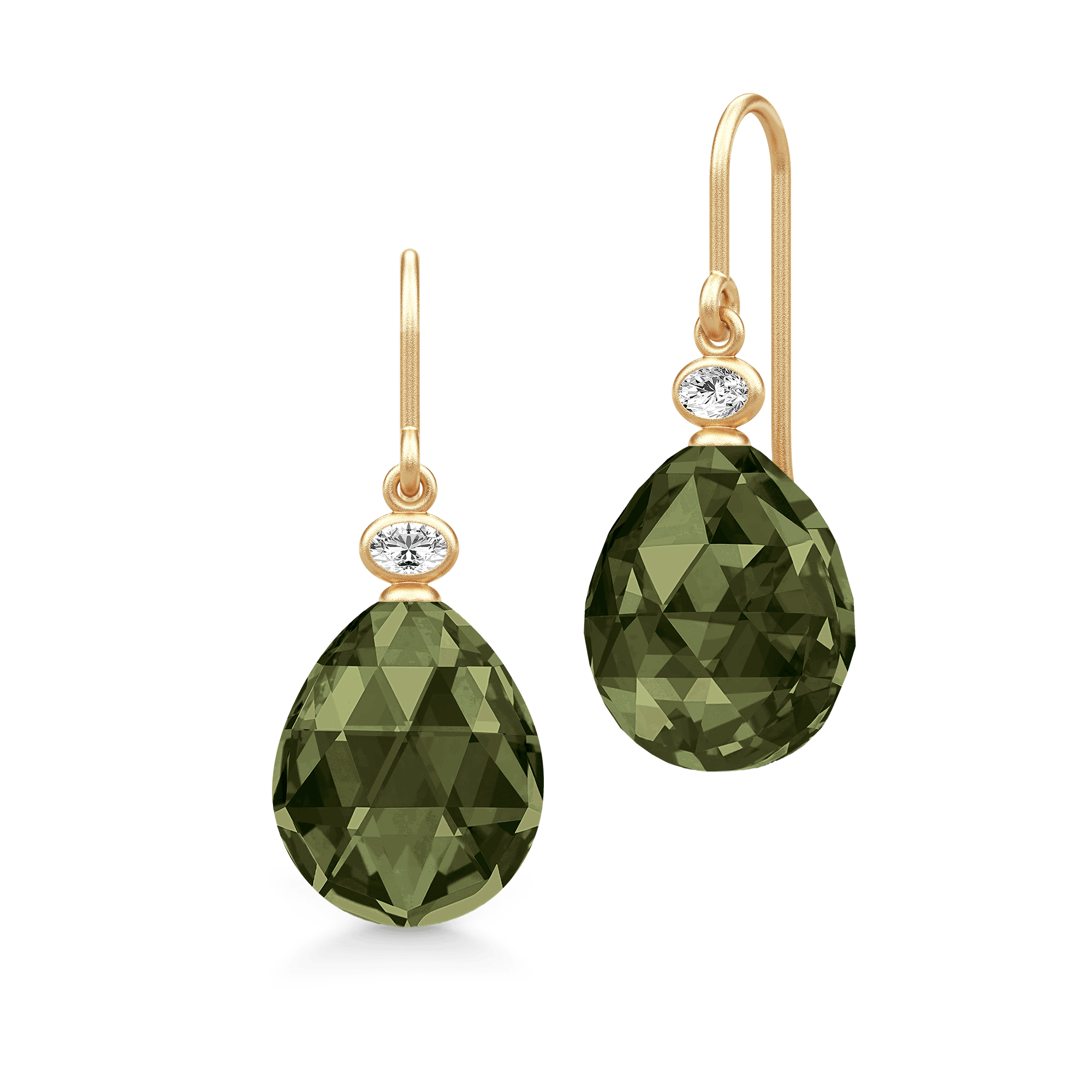 Julie Sandlau Øreringe Ofelia øreringe olive green - forgyldt HKS780GDOLCRCZ