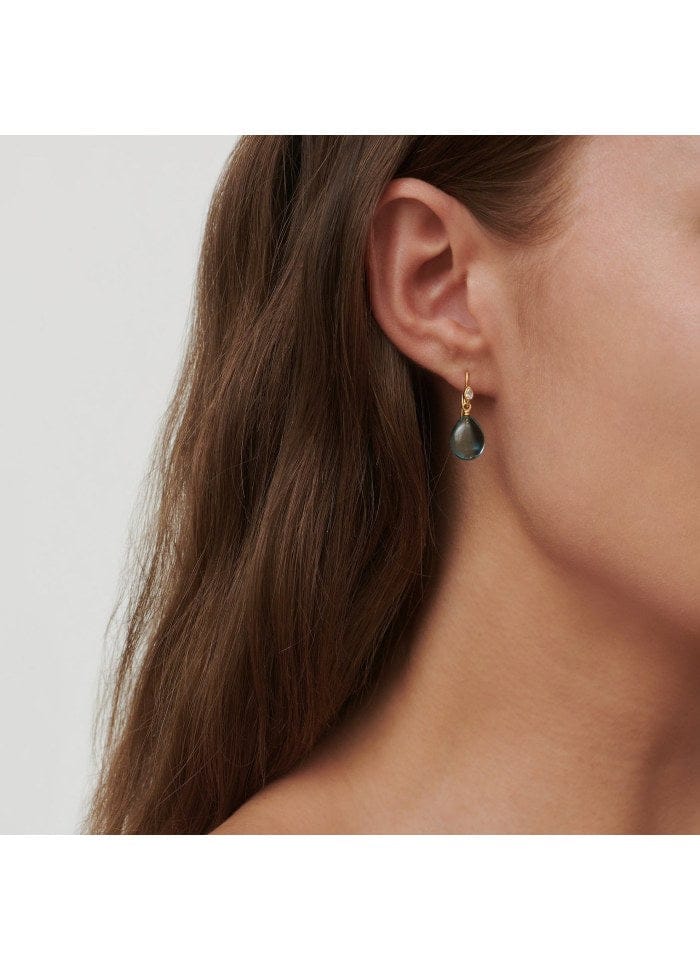 Julie Sandlau Prima Ballerina øreringe med blå sten- forgyldt HKS548GDLBCRCZ