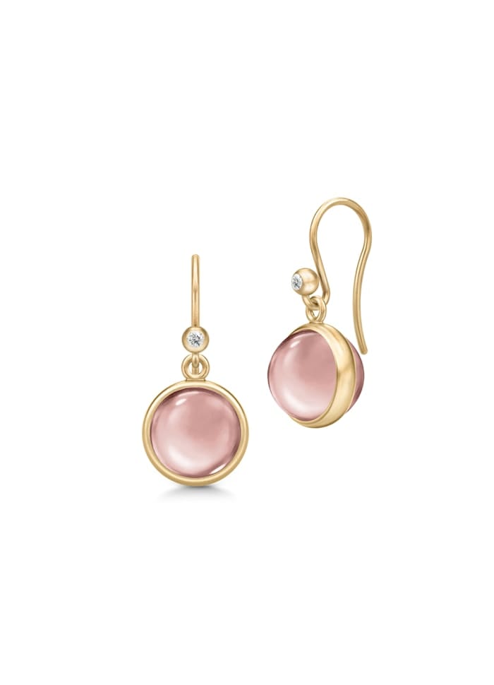 Julie Sandlau Prime øreringe med lyserød sten- forgyldt HKS181GDDSROCRCZ