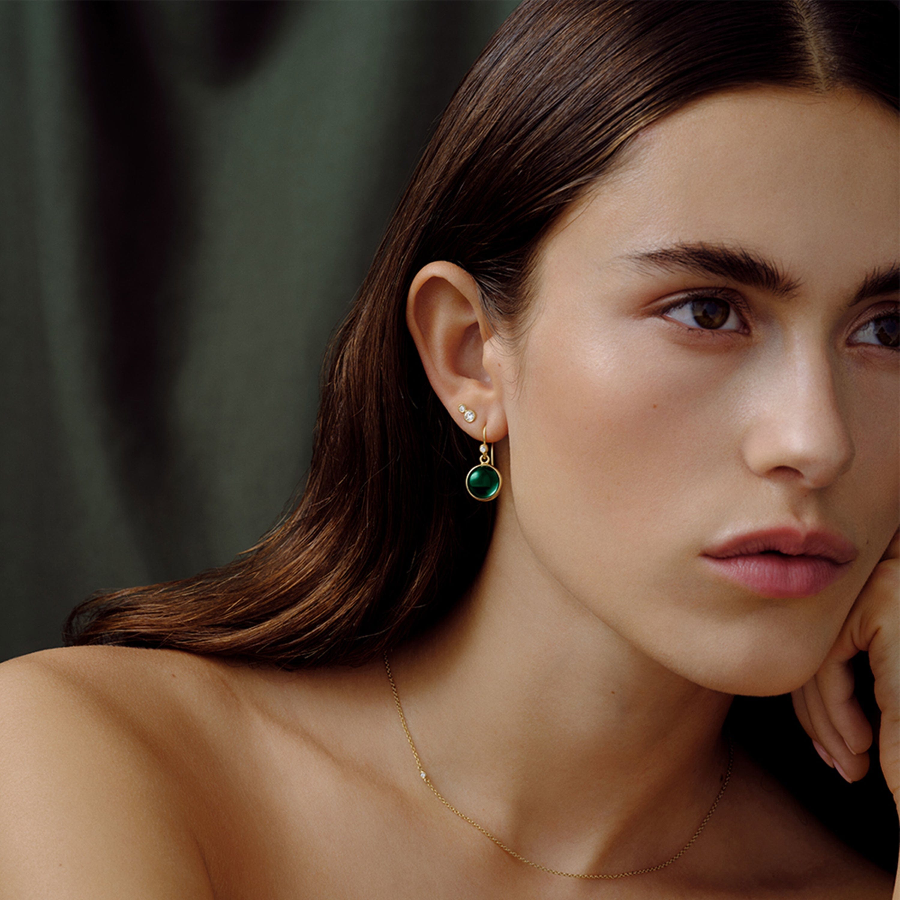 Julie Sandlau Øreringe Prime øreringe Turmalin HKS181GDTMCRCZ