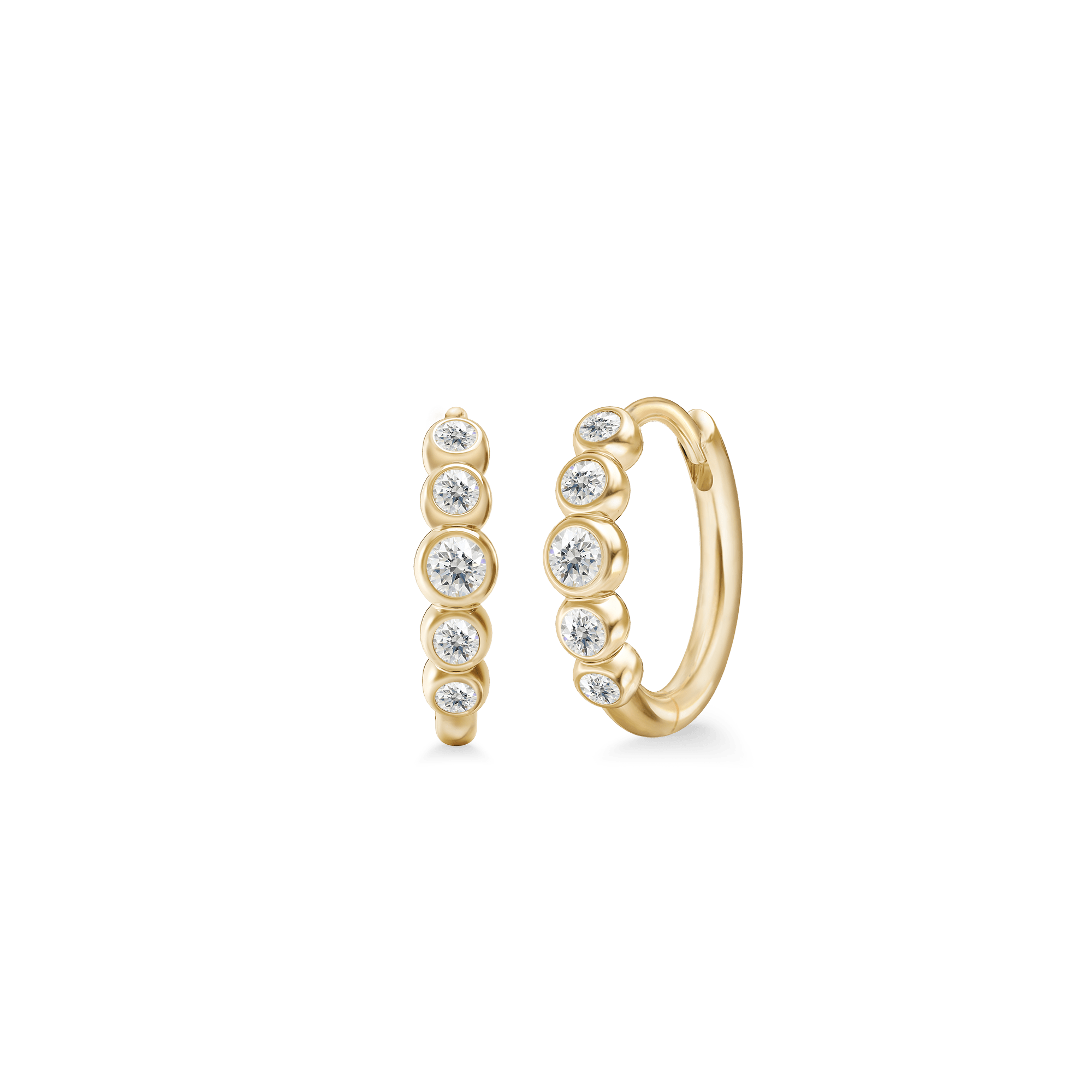 Julie Sandlau Øreringe Pristine Medium Hoop 14K YG14-HPS150
