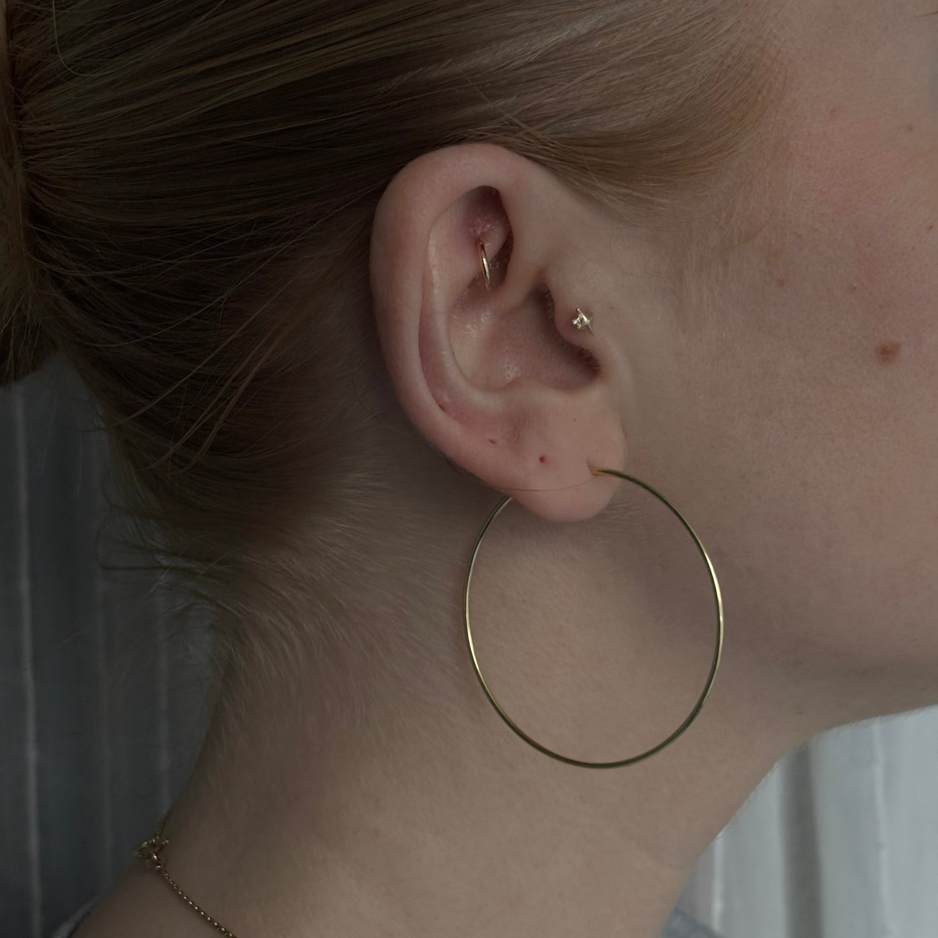 jwlry essentials Øreringe Basic hoops 50 mm - sølv 8110525