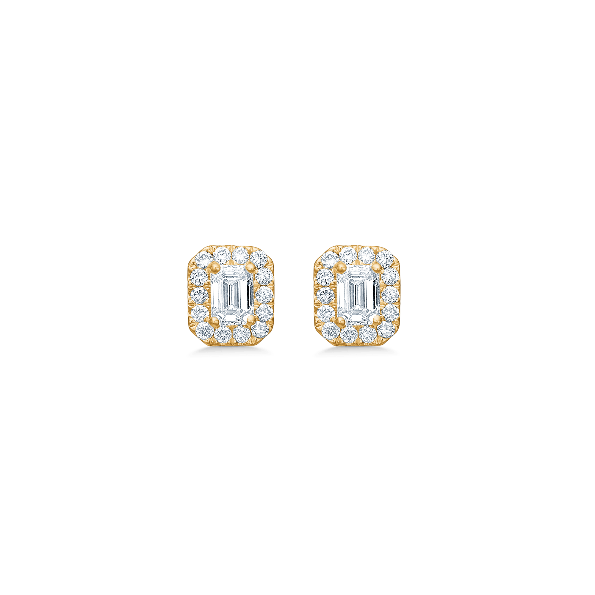 jwlry essentials Diamond Dream baguette ørestik - 14 karat 01-511020