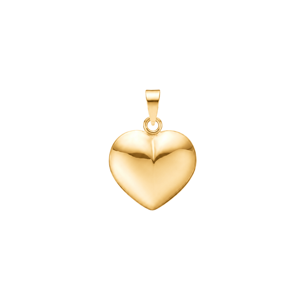 jwlry essentials Vedhæng Hjertevedhæng large 13 mm - 14 karat guld 8530532