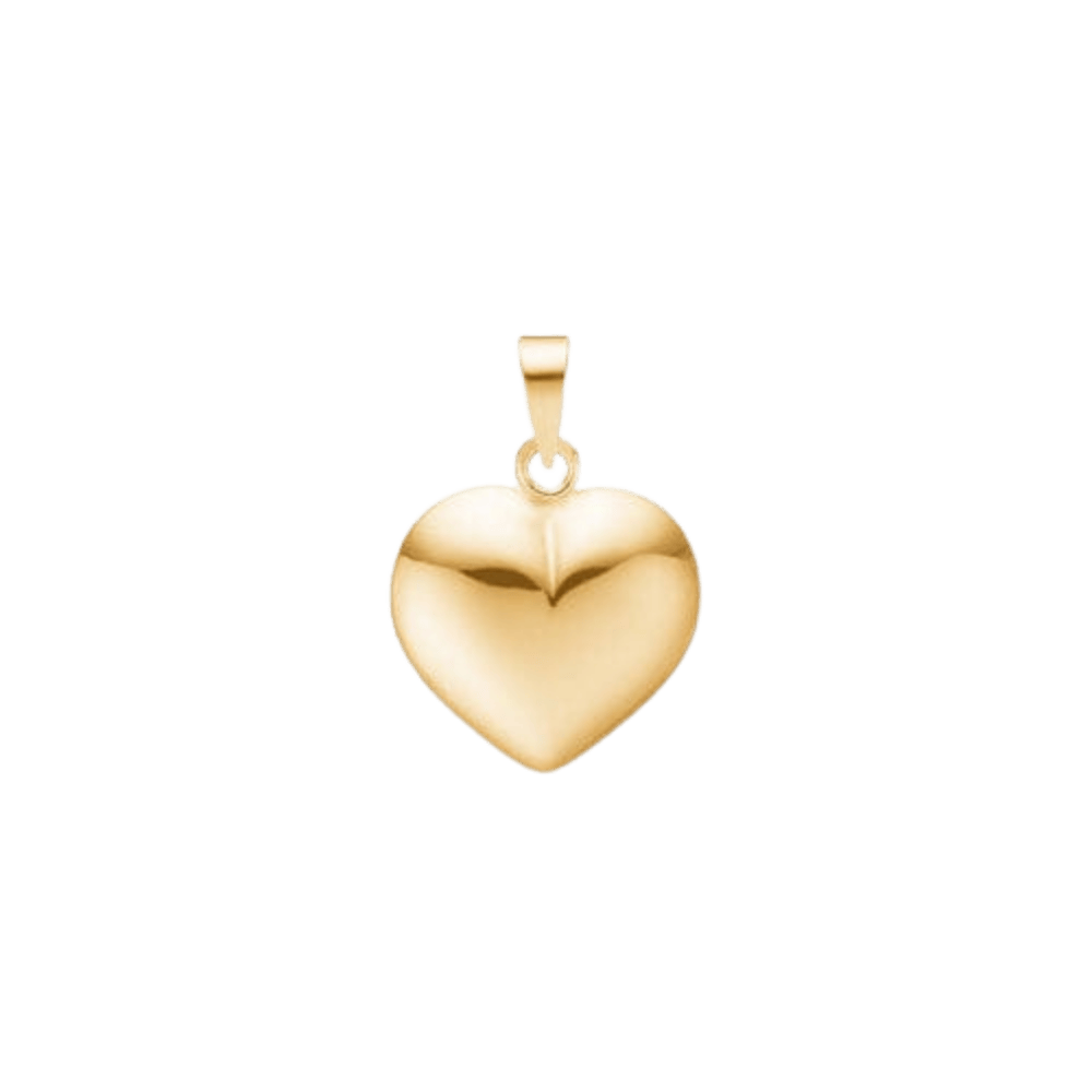 jwlry essentials Vedhæng Hjertevedhæng large 13 mm - 8 karat guld 8330532