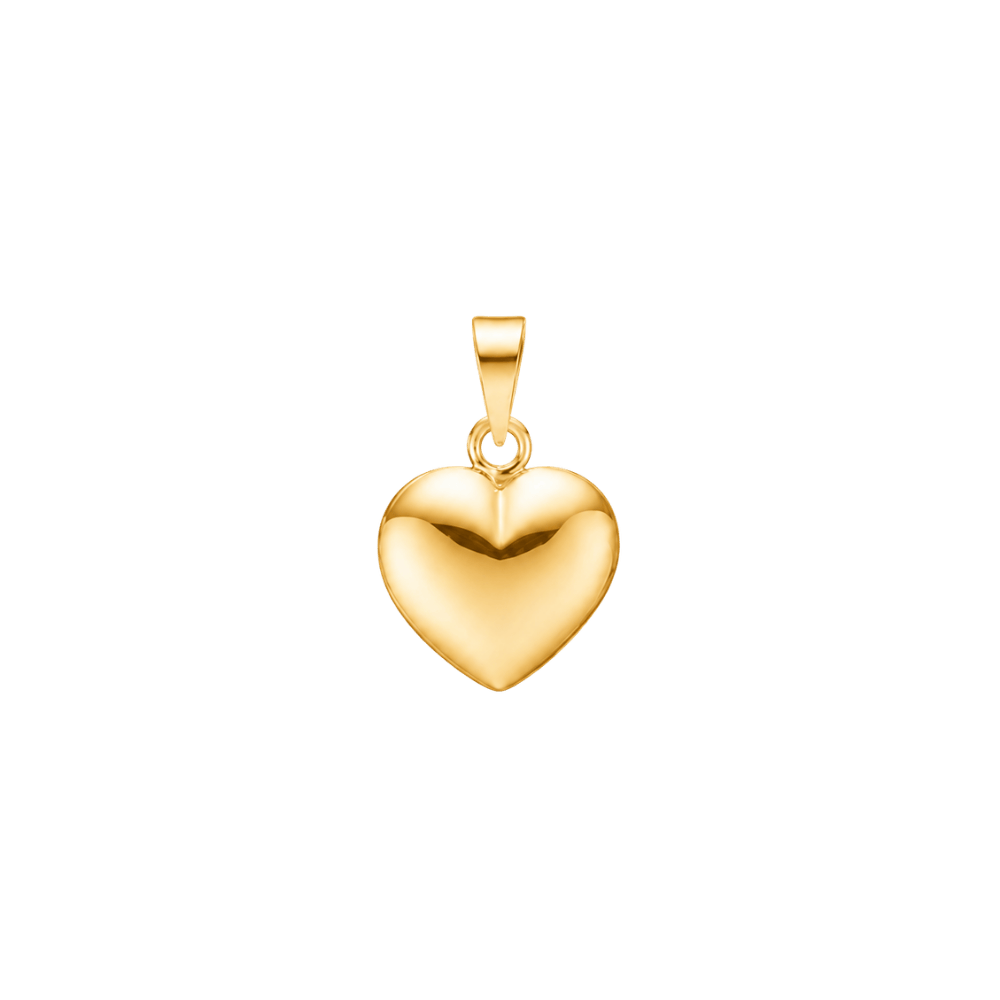 jwlry essentials Vedhæng Hjertevedhæng medium 11 mm - 14 karat guld 8530531