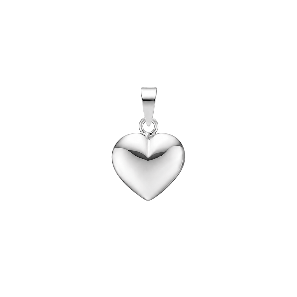 jwlry essentials Vedhæng Hjertevedhæng medium 12 mm - sølv 8130531