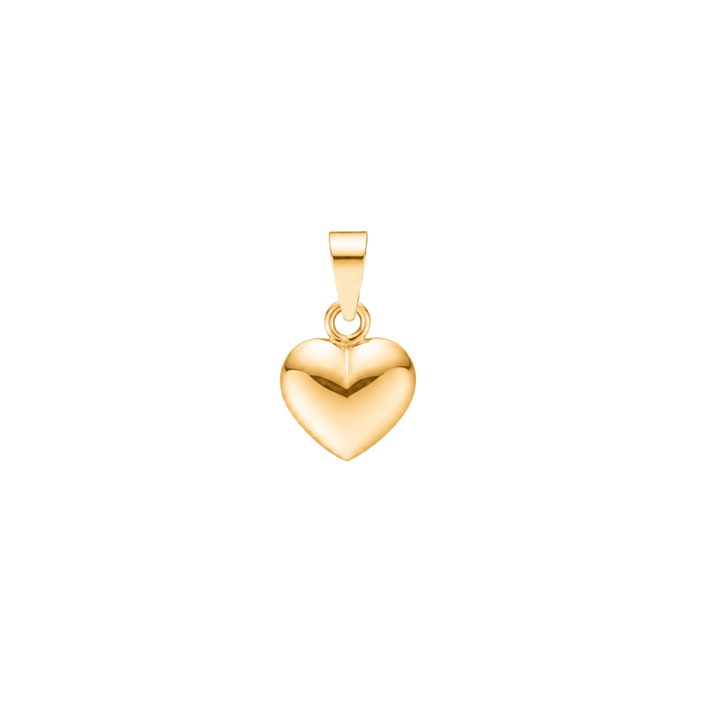 jwlry essentials Vedhæng Hjertevedhæng small 9 mm - 14 karat guld 8530530