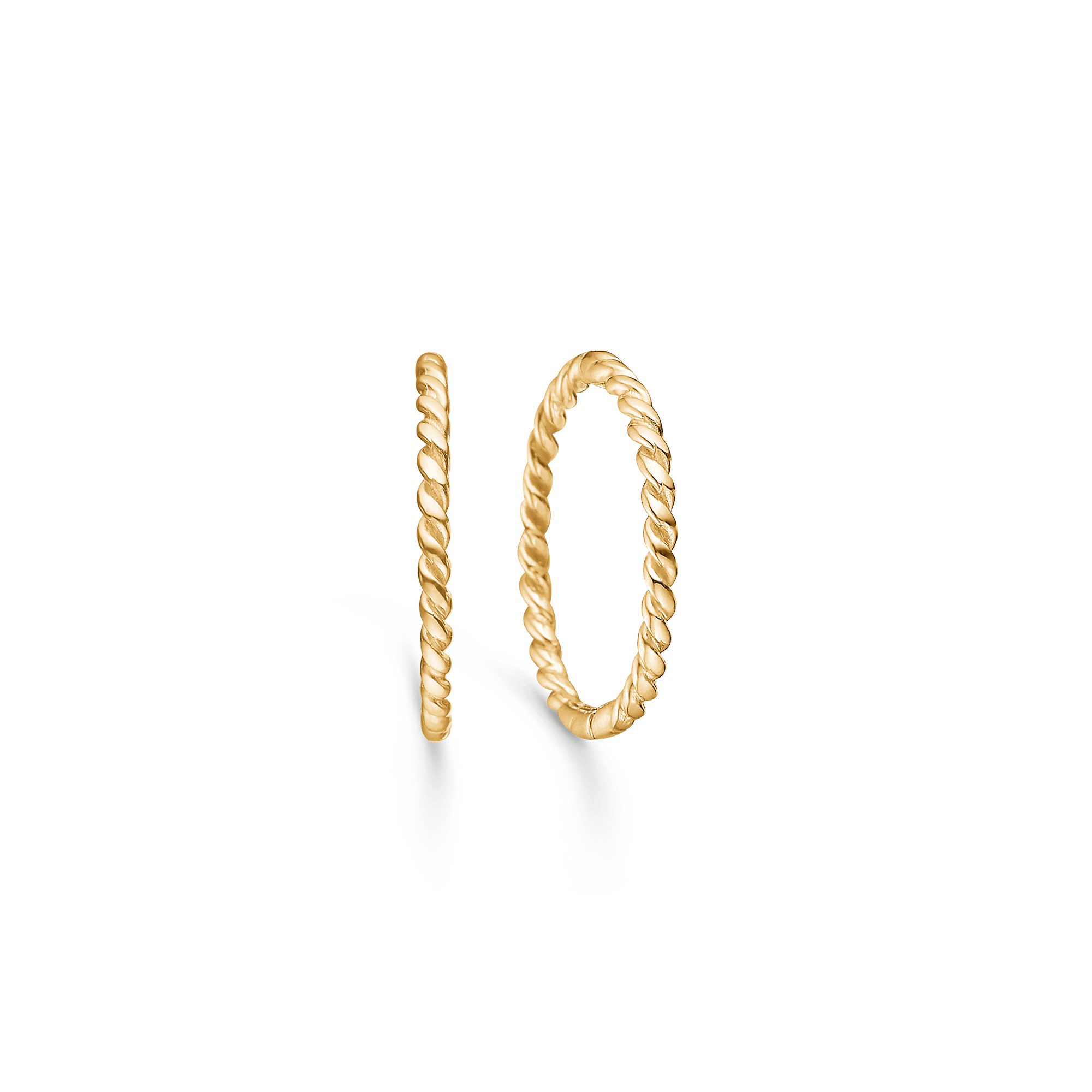 jwlry essentials Øreringe KNÆKCREOL snoet 13mm - Forgyldt 8210531