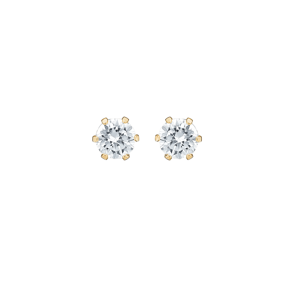 jwlry essentials Øreringe Ørestikker med zirkon 3 mm - 9 karat guld 8317122