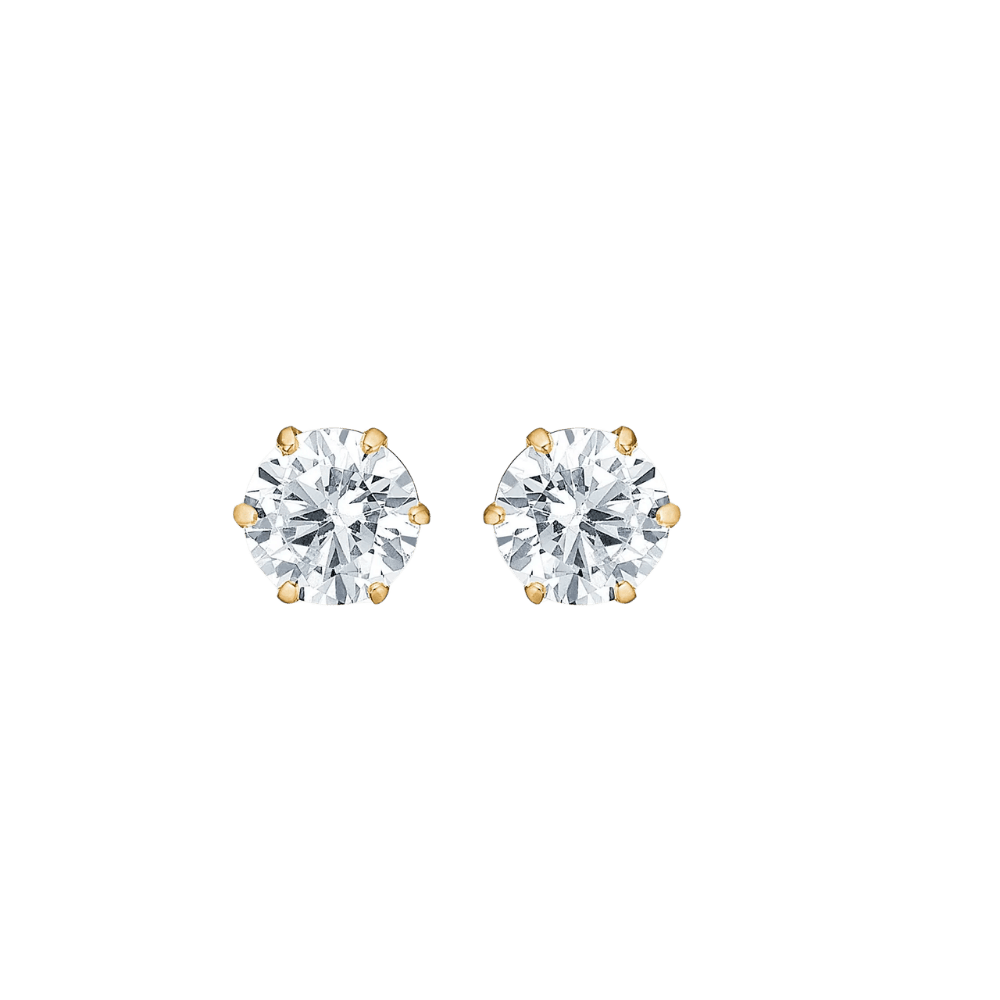 jwlry essentials Øreringe Ørestikker med zirkon 5 mm - 9 karat guld 8317123
