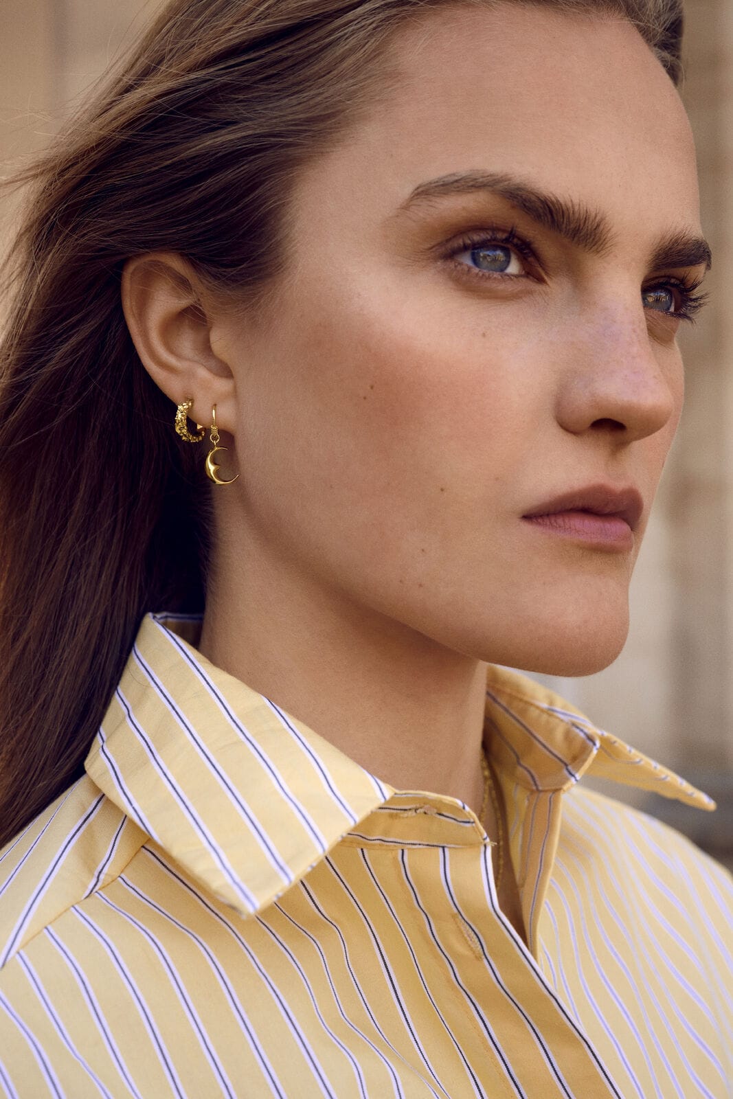 Maanesten Øreringe Aio Medium øreringe - Forgyldt 9566a