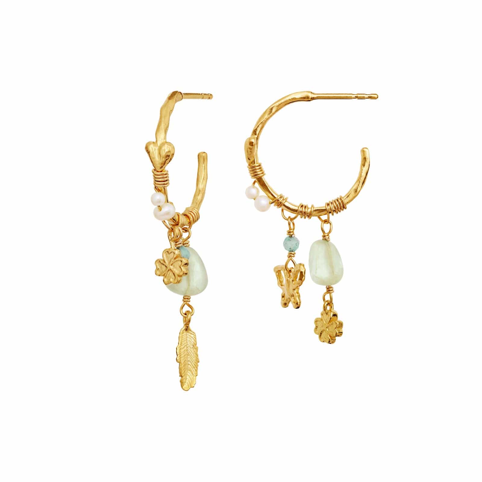 Maanesten Arden øreringe - forgyldt 10093A