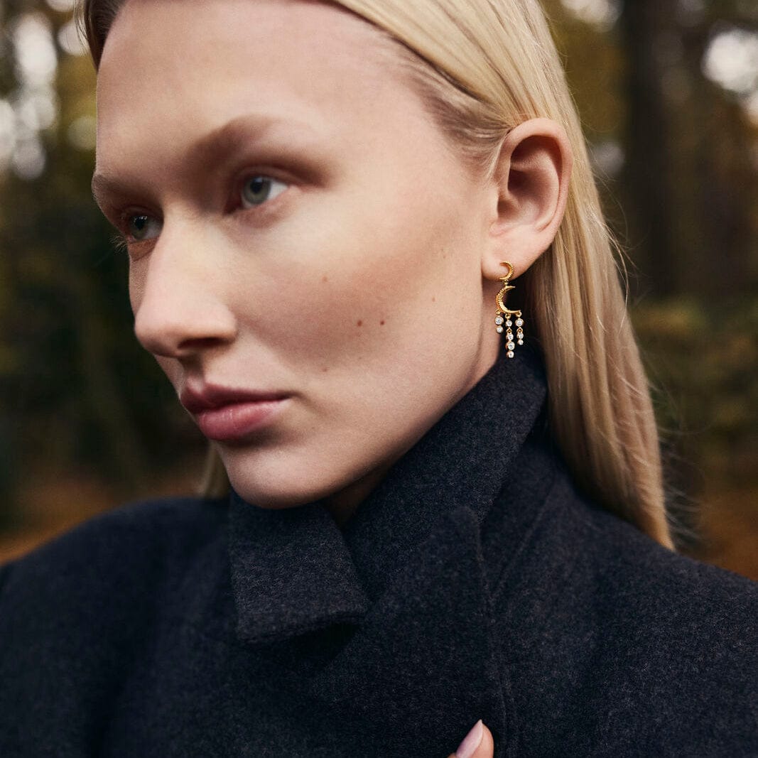 Maanesten Øreringe Astrea Twinkle - sølv 10166c