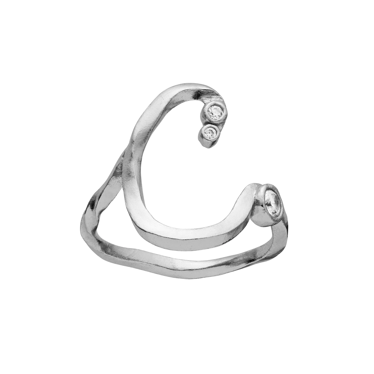 Maanesten Ringe C Alphabet Ring - sølv