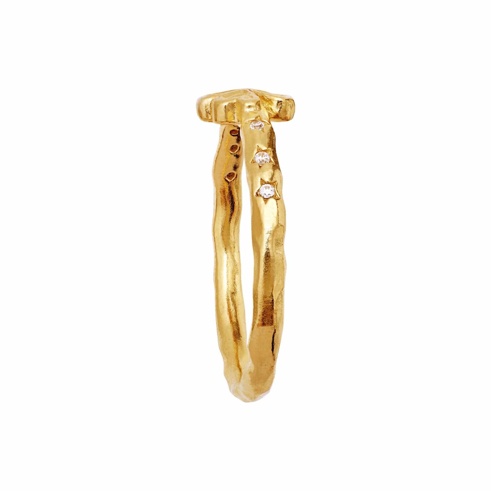 Maanesten Clover ring - forgyldt