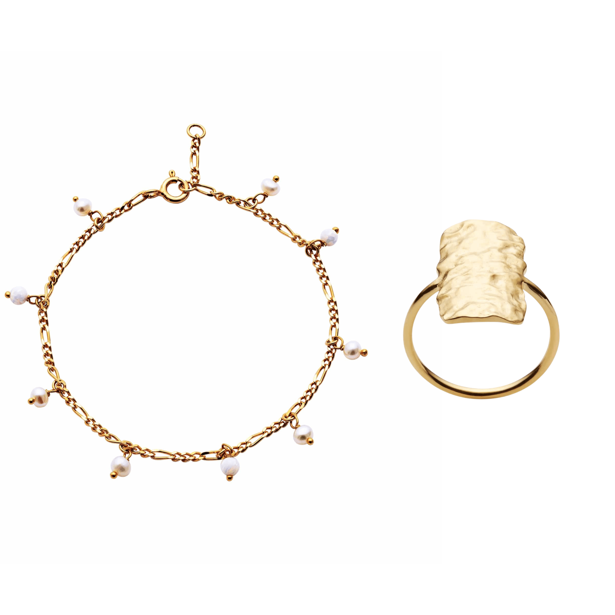 Maanesten Smykkesæt Cuesta smykkesæt - forgyldt