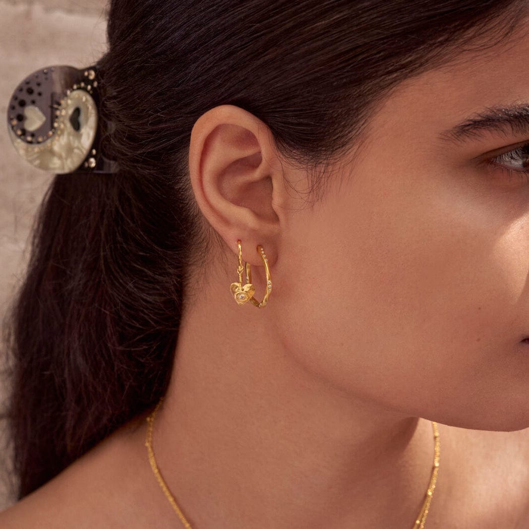 Maanesten Øreringe Echo Medium øreringe - Forgyldt 9862a