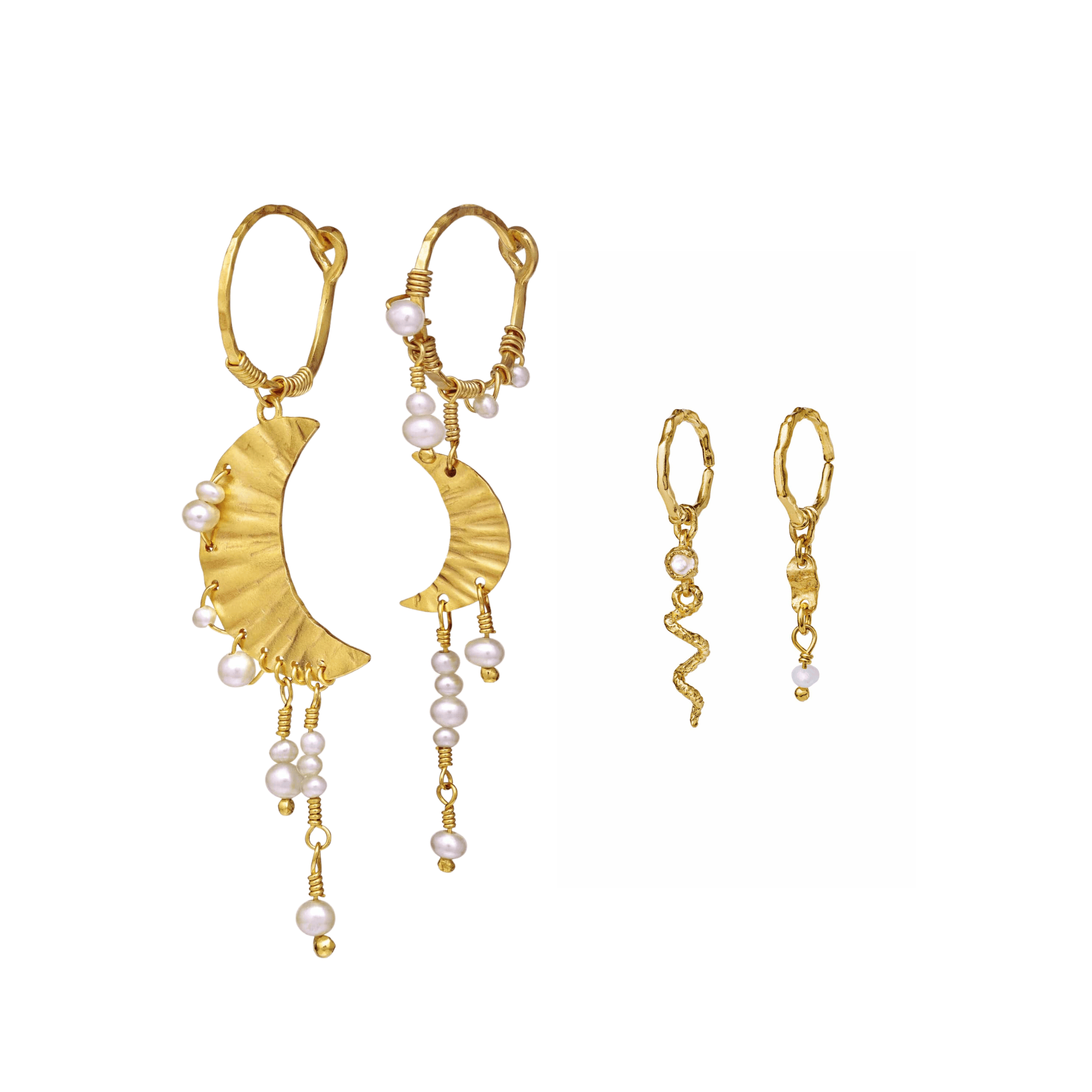 Maanesten Smykkesæt Esta smykkesæt - forgyldt